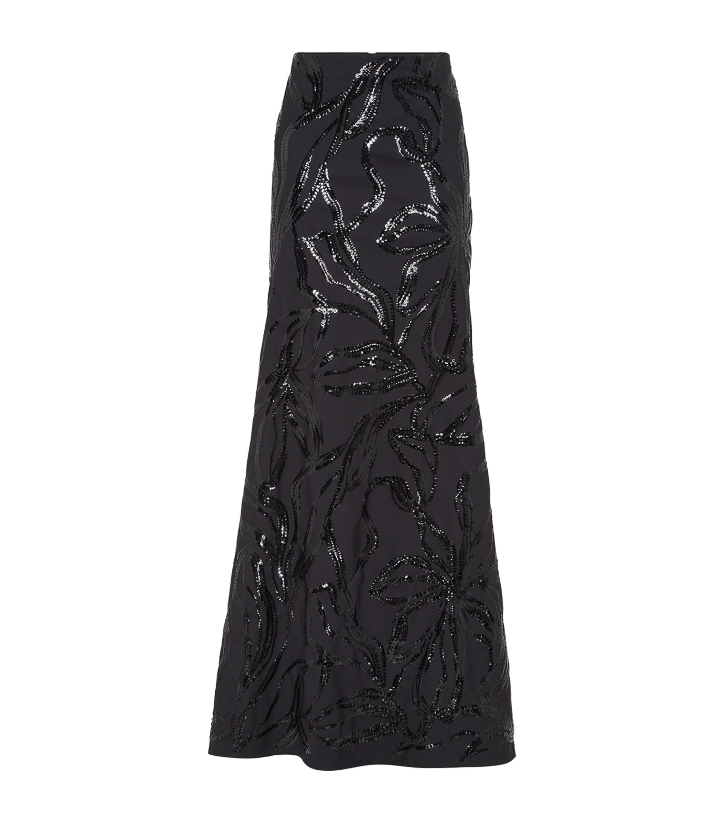 Brunello Cucinelli★素敵！Striped Sequined Midi Skirt Brunello Cucinelli - Brown sequin midi skirt M059LG3187