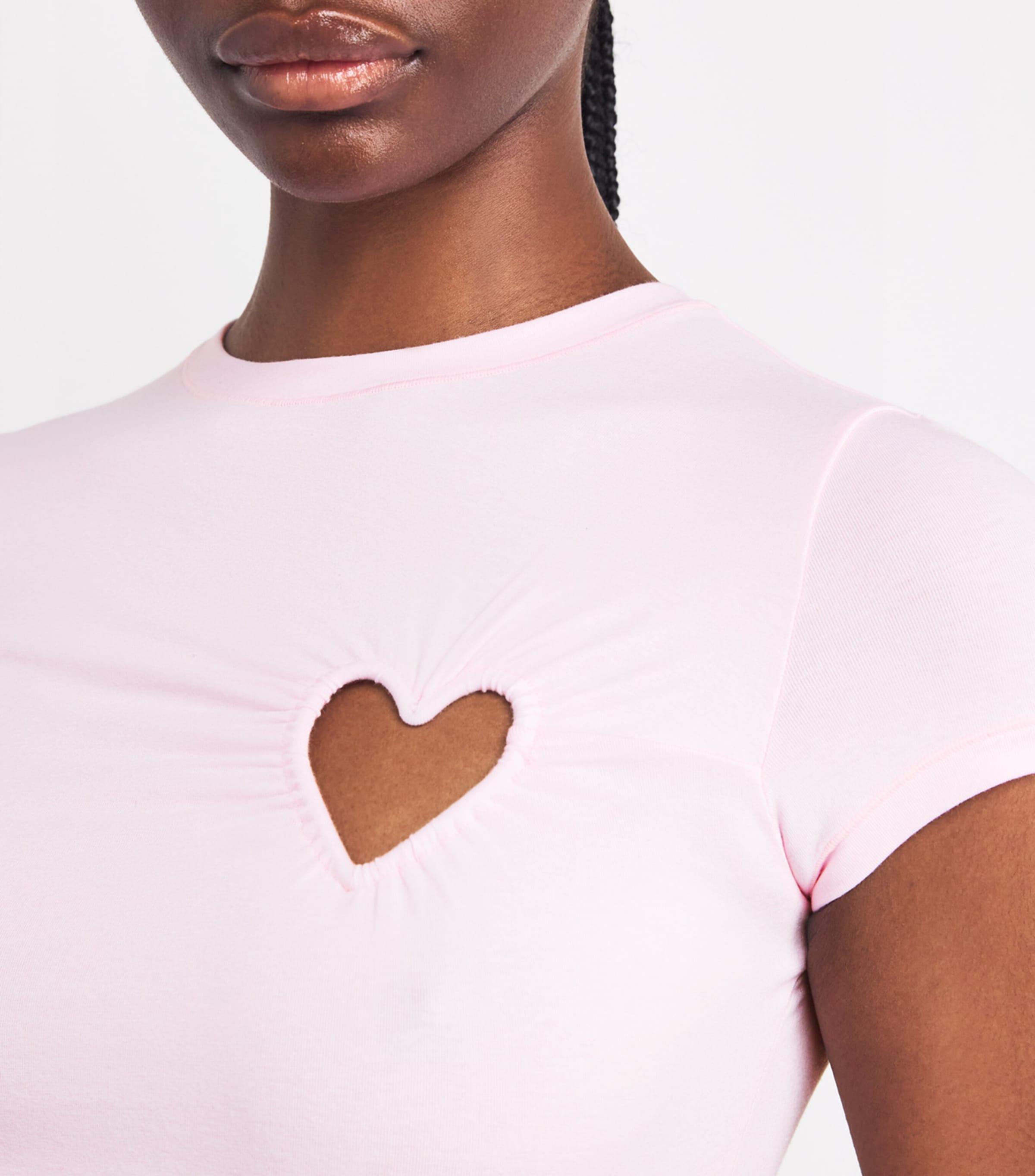 Skims Stretch-Cotton Heart Mini Dress in Pink | Lyst