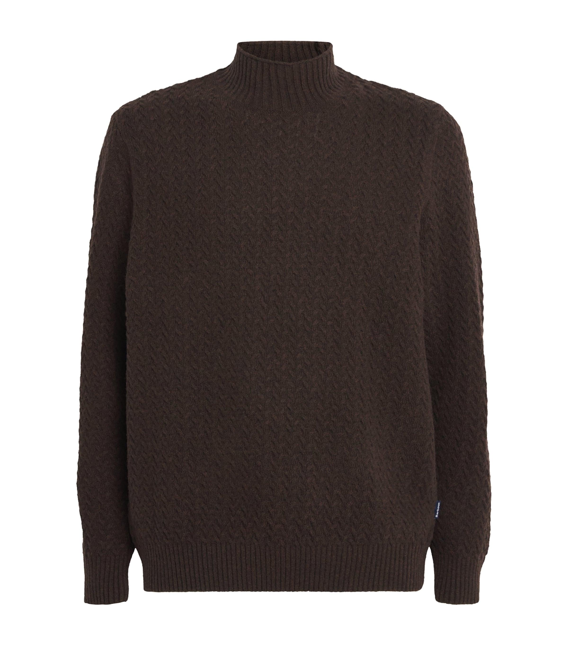 Cable Knit Jumper Barbour Jumper Mens Orange Barbour Knitwear For