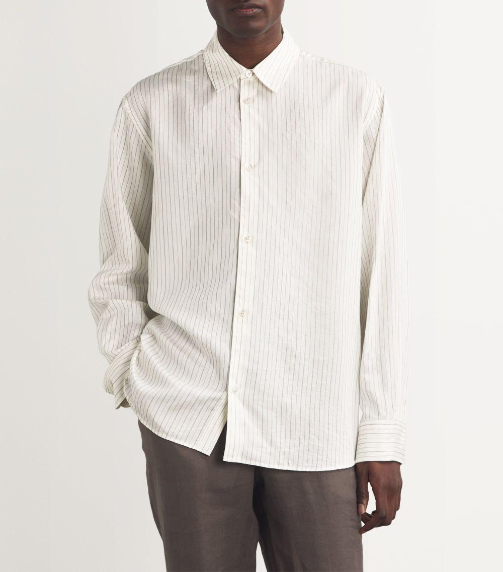 Studio Nicholson Silk-Cotton View Shirt in White for Men | Lyst