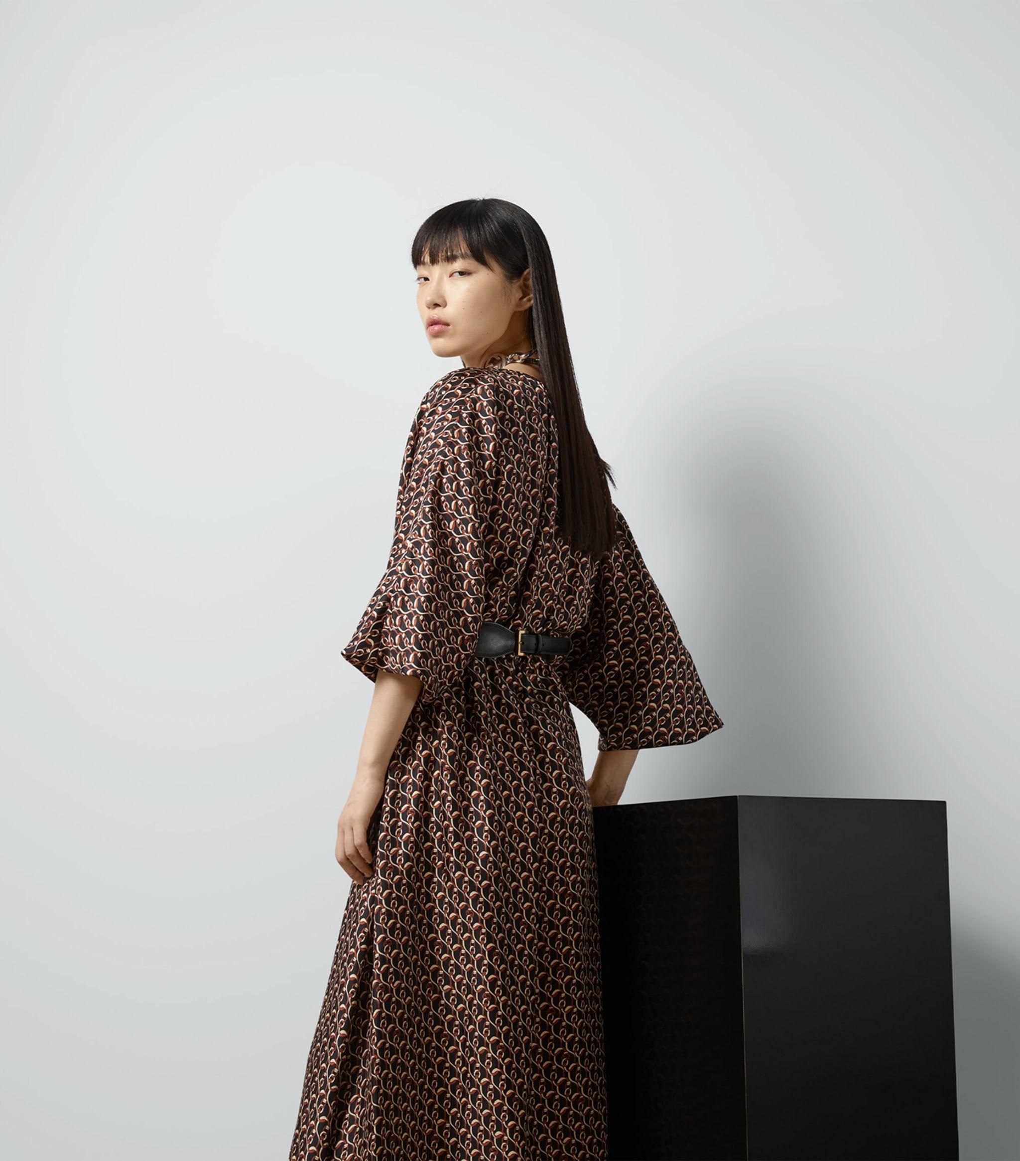 GUCCI★グッチ★素敵！Double net print silk dress 再販売！【雑誌掲載】GUCCI グッチ Art Nouveau Flower Print