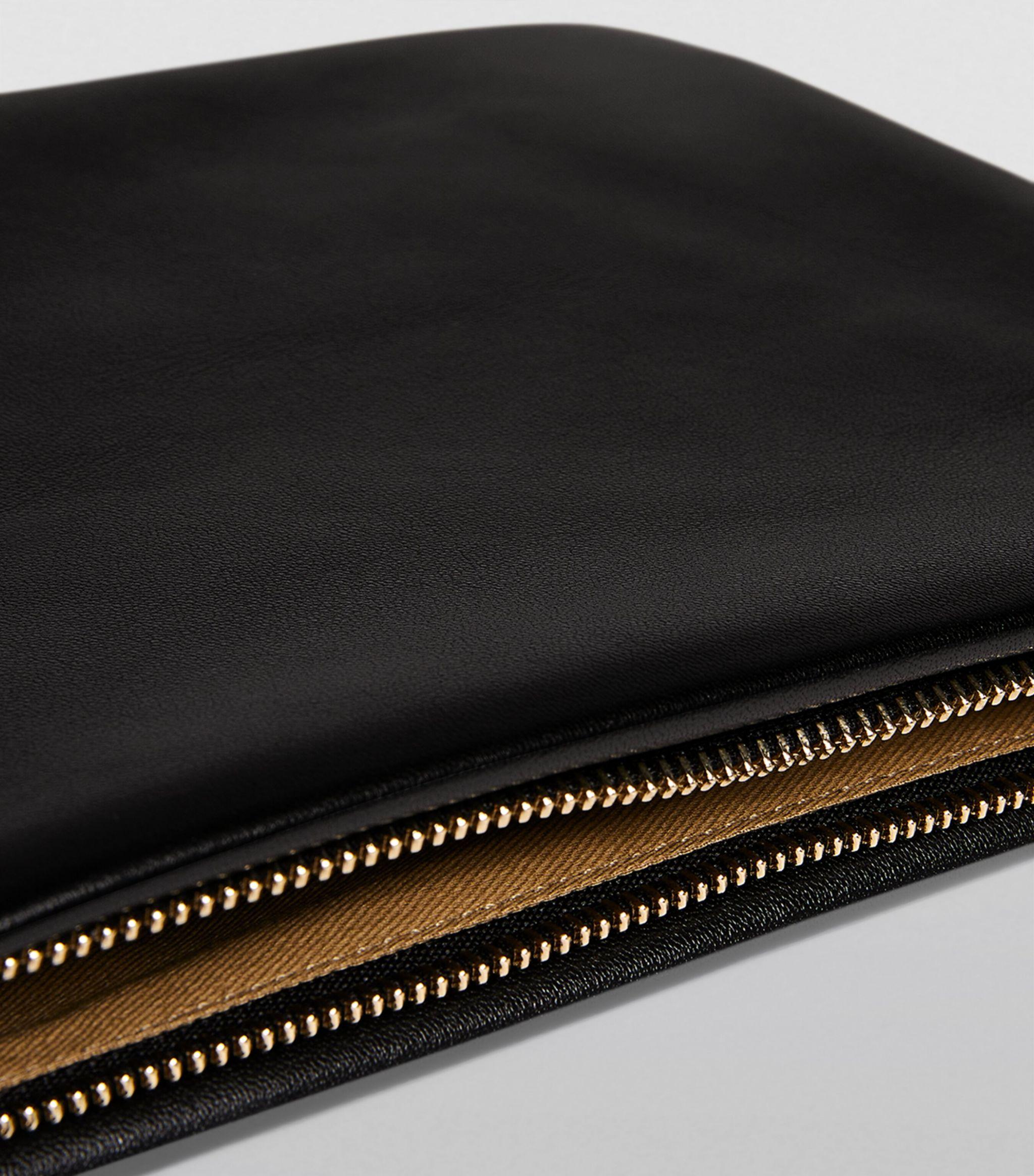 AllSaints Leather Bettina Clutch Bag in Black | Lyst