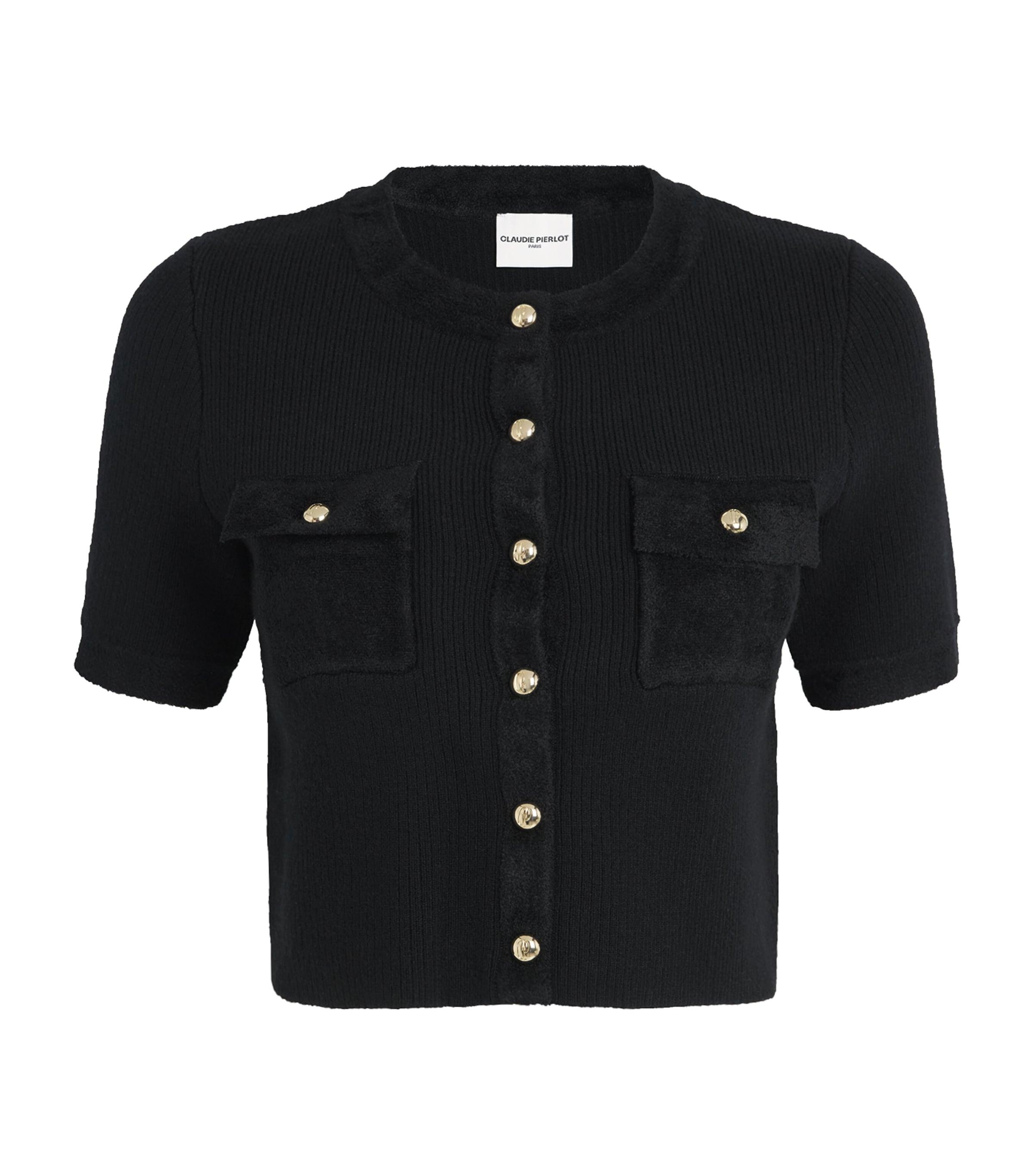 CLAUDIE PIERLOT 売れ筋商品|||クローディピエルロ Tシャツ トップス レディース Tops Black CLAUDIE PIERLOT(クローディピエルロ) トップス(レディース