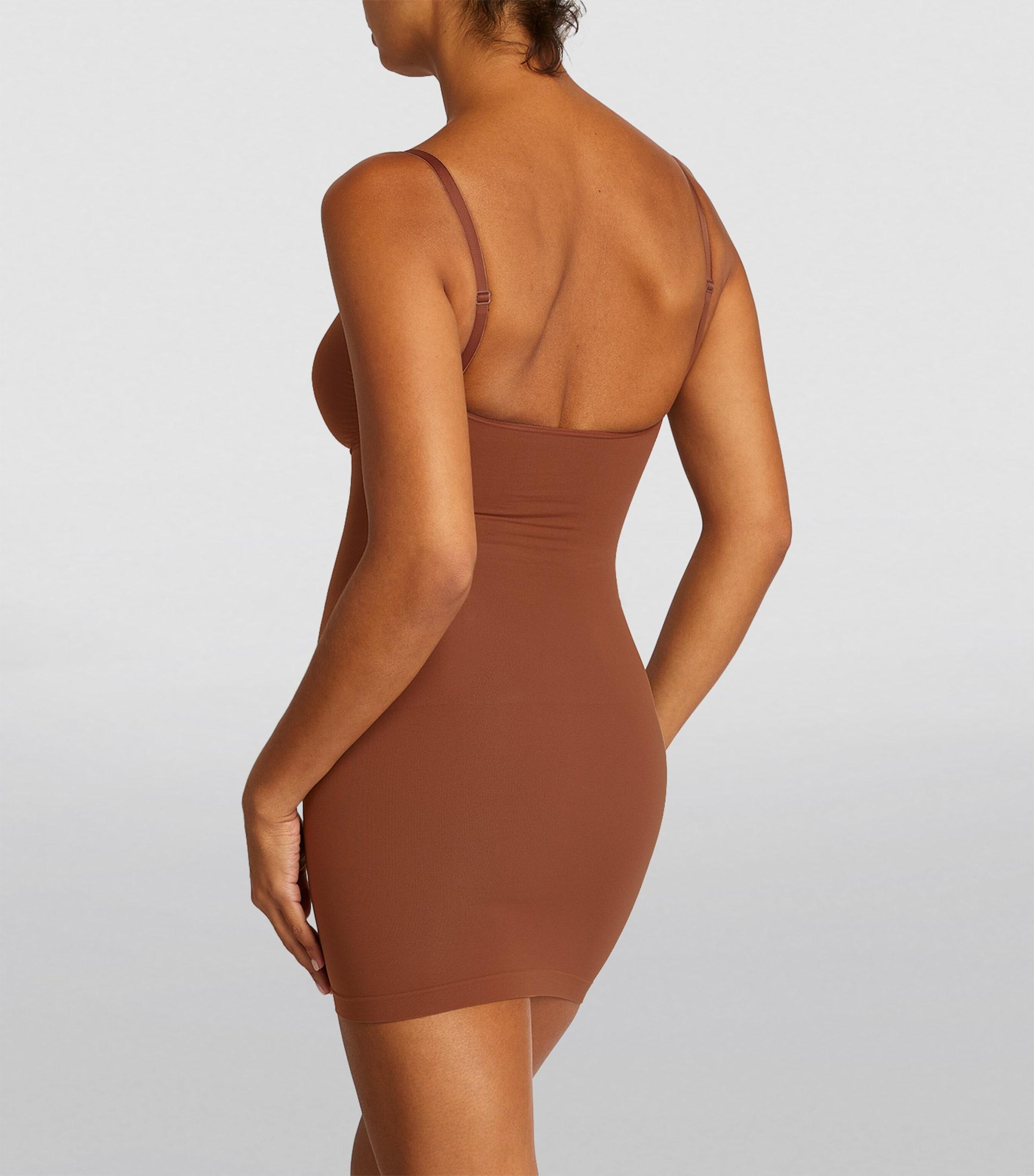 Skims Sculpt Slip Dress in Brown | Lyst Skims Sculpt Slip Dress in Brown | Lyst