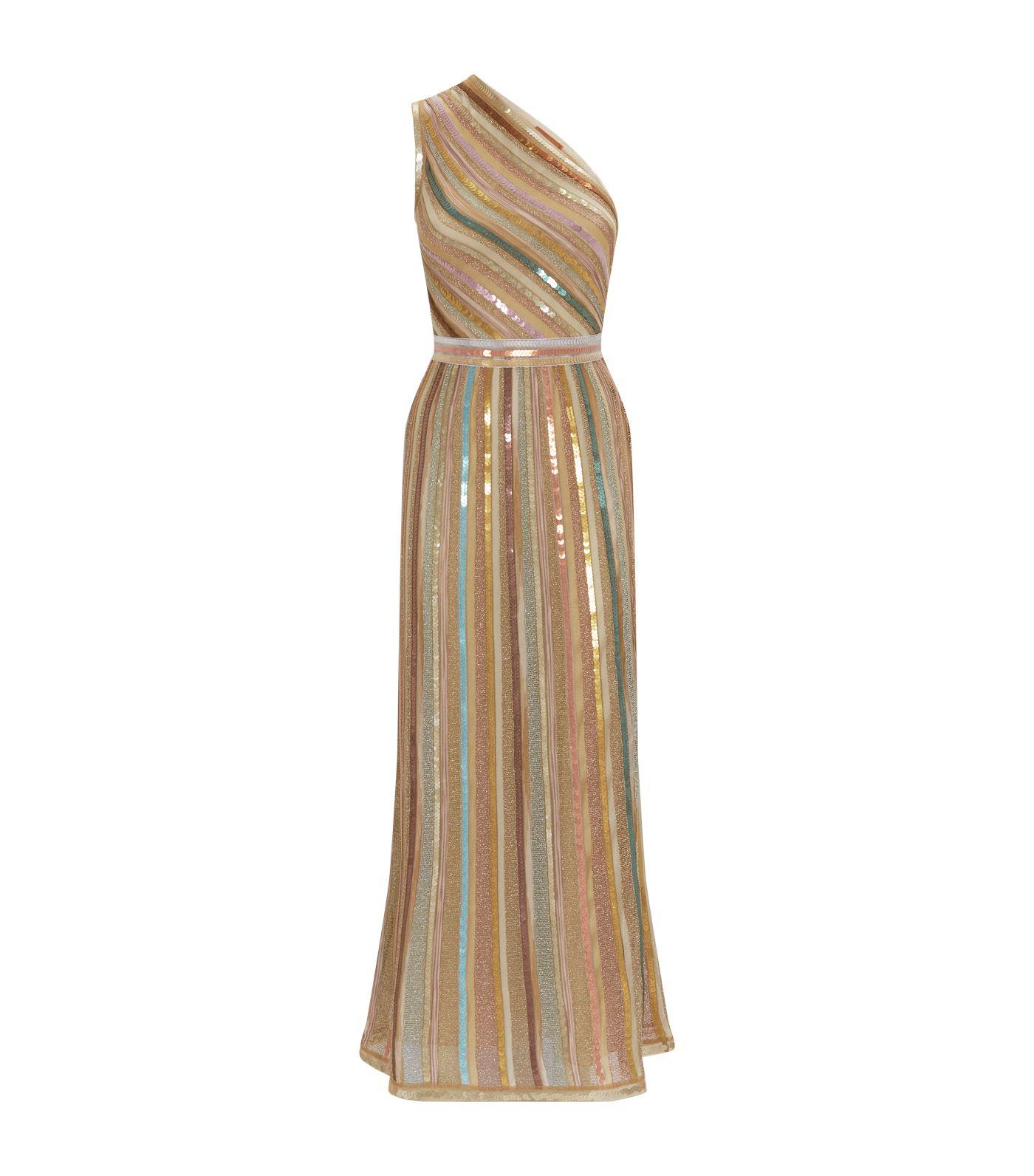 missoni dress glitter Viscose Blend Long dress with Chevron Pattern
