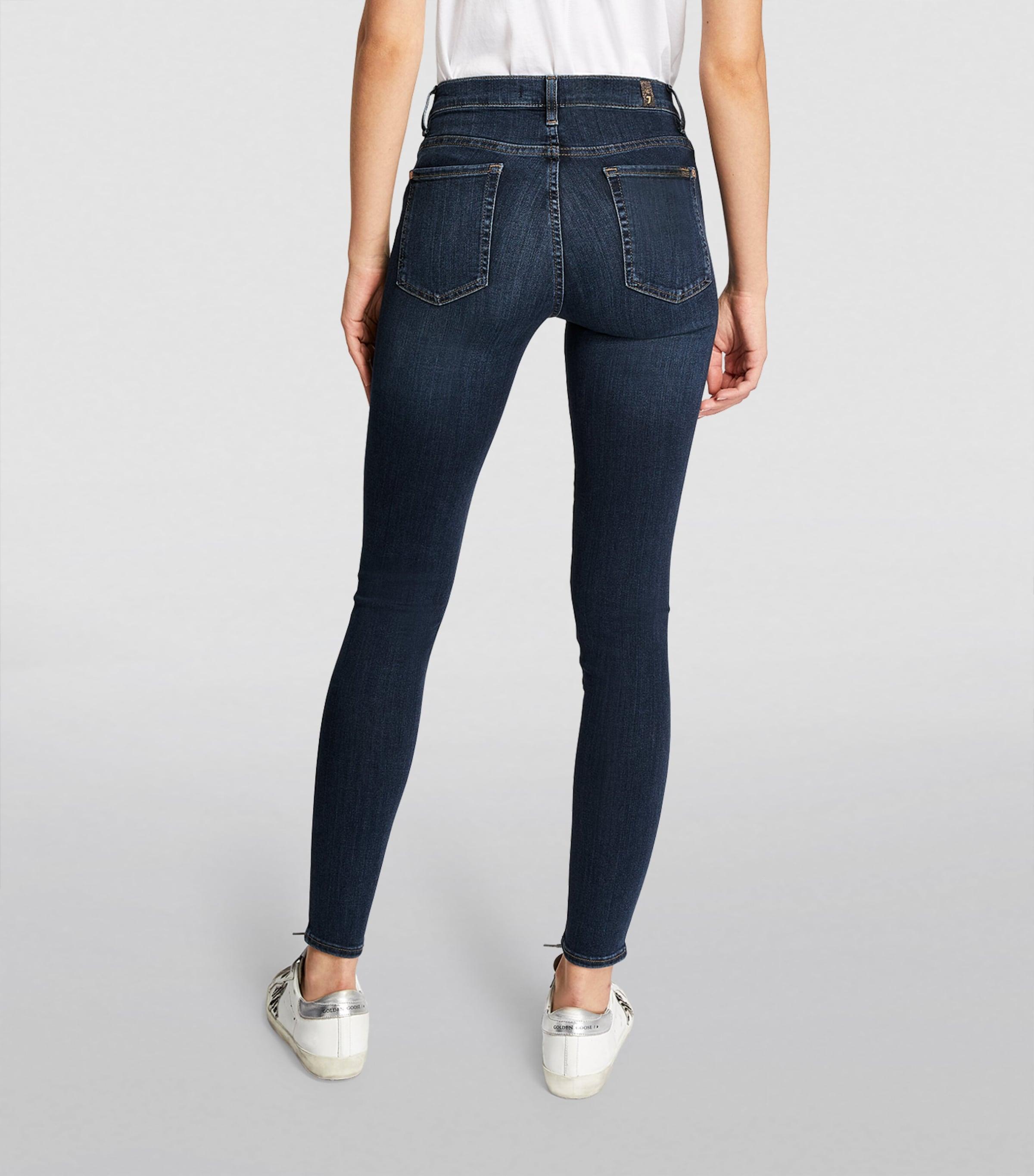 For All Mankind Slim Illusion Luxe Skinny Jeans in Blue Lyst UK