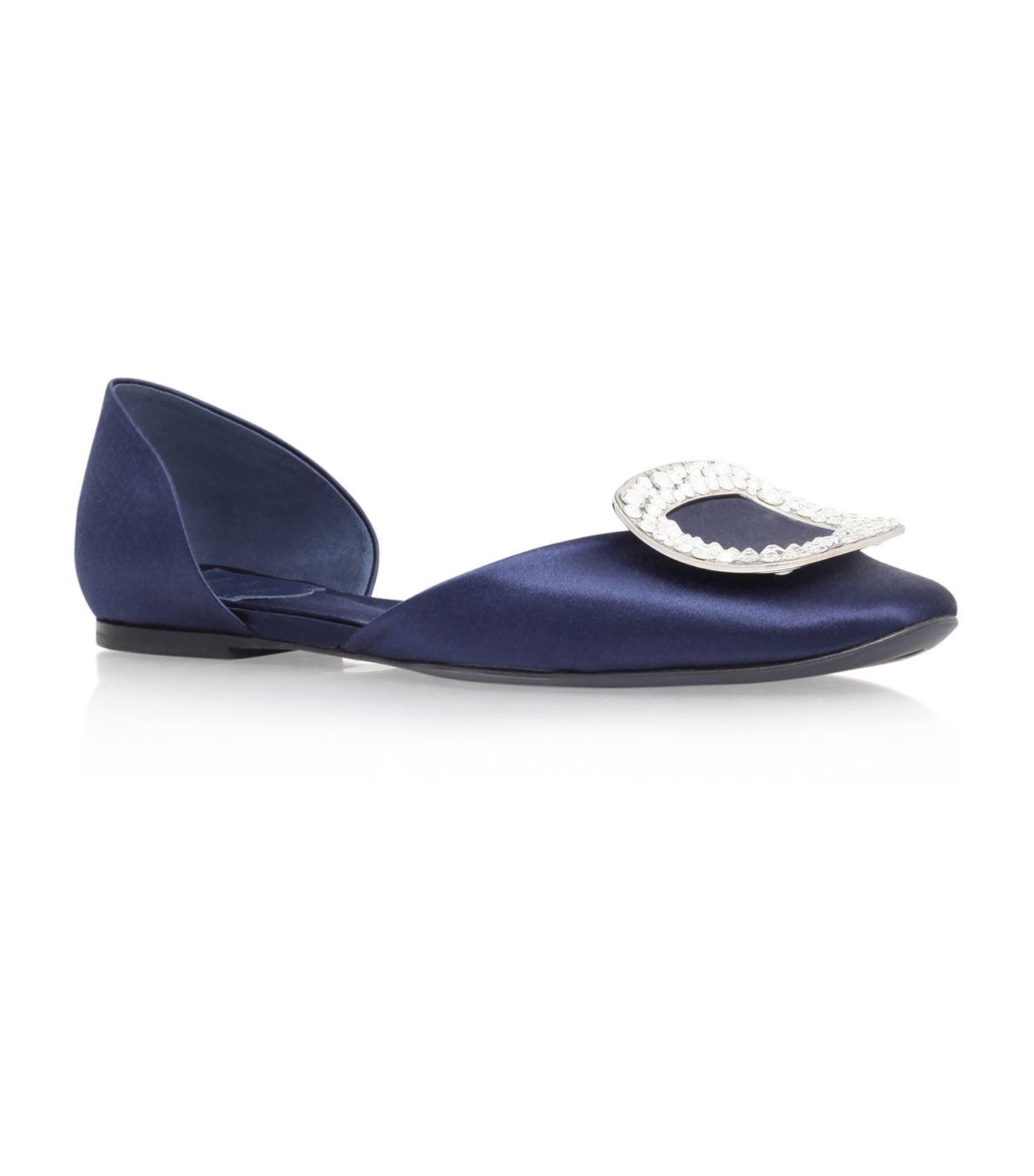 roger vivier blue flats