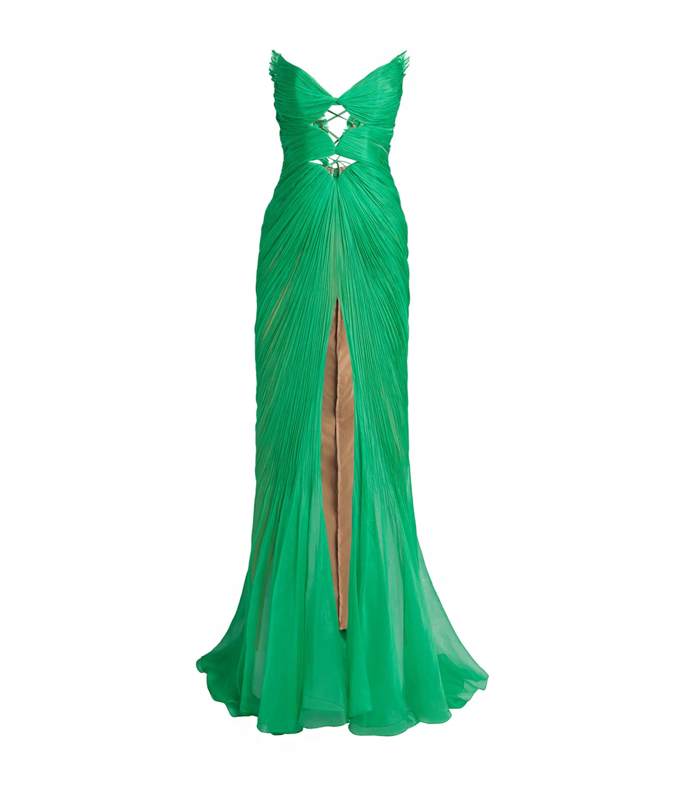 Maria Lucia Hohan Silk Cassiopeia Gown in Green | Lyst