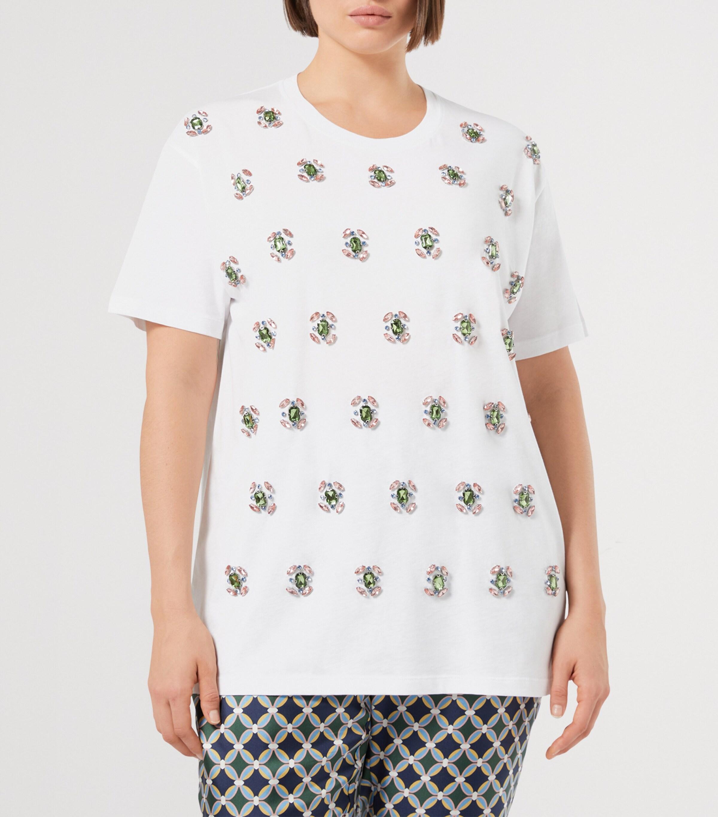 Marina Rinaldi ★ コットン ジュエル装飾 リード Tシャツ Marina Rinaldi T-shirts for Women | Online Sale up to 75