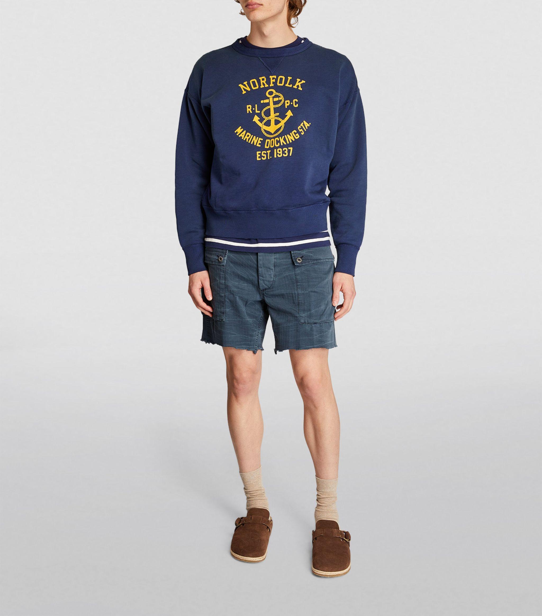 Polo Ralph Lauren Herringbone Cargo Shorts in Blue for Men Polo Ralph Lauren Herringbone Cargo Shorts in Blue for Men