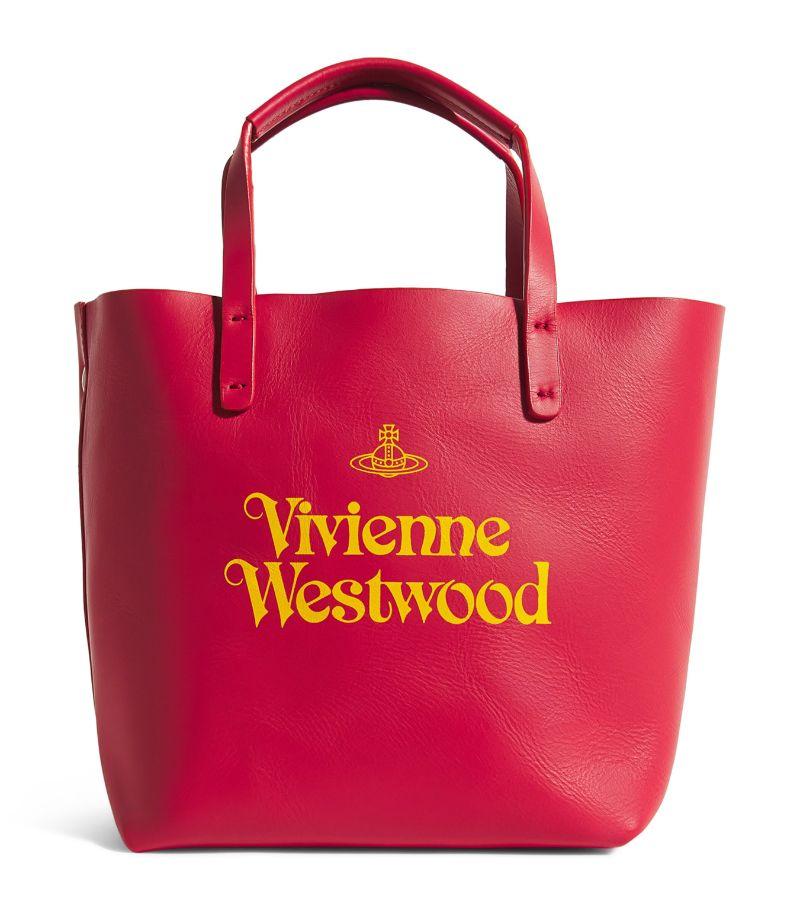 Vivienne Westwood Small Leather Studio Shopper Bag in Red for Men