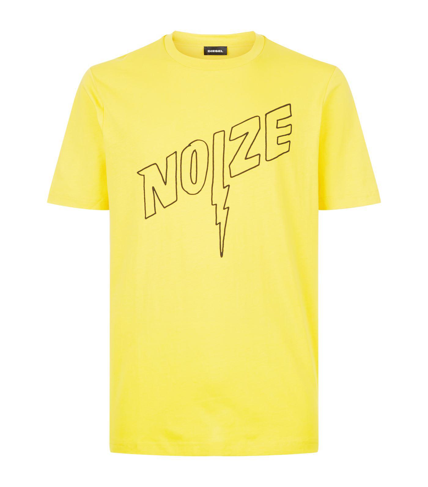 DIESEL Cotton Noize T-shirt in Yellow for Men | Lyst