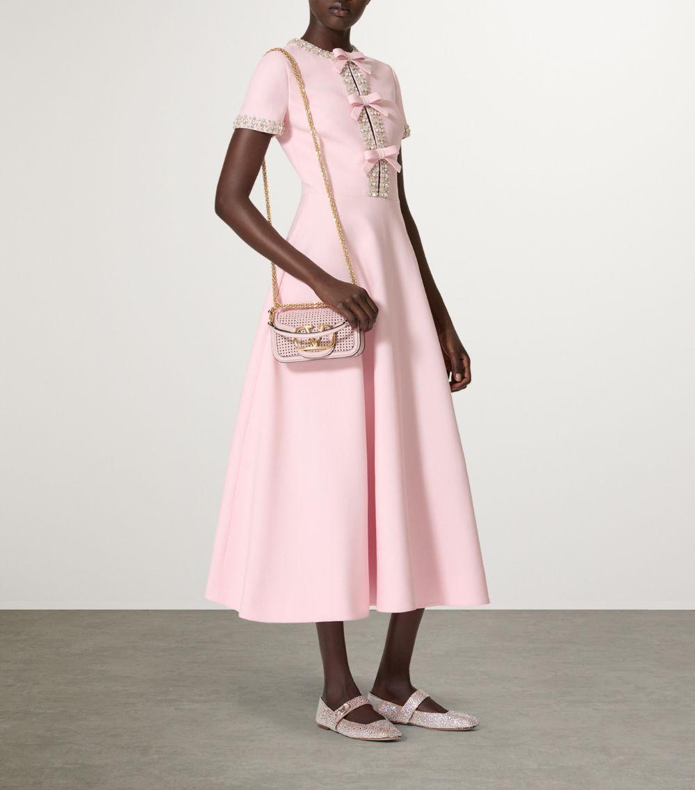open lace back dress Valentino - Pink Bow Applique Mini Dress