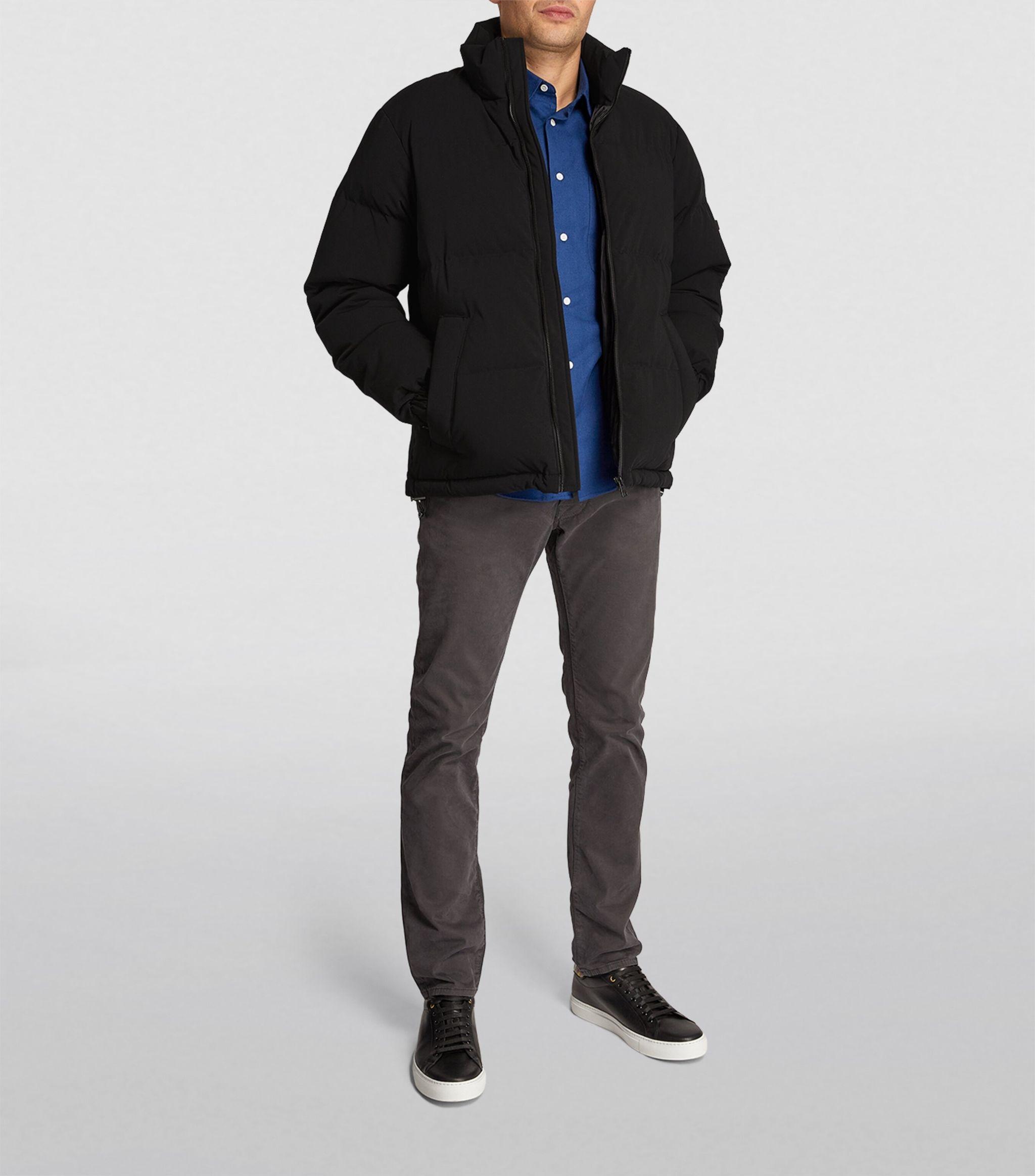 Sandro Quilted Puffer Jacket in Black for Men | Lyst
