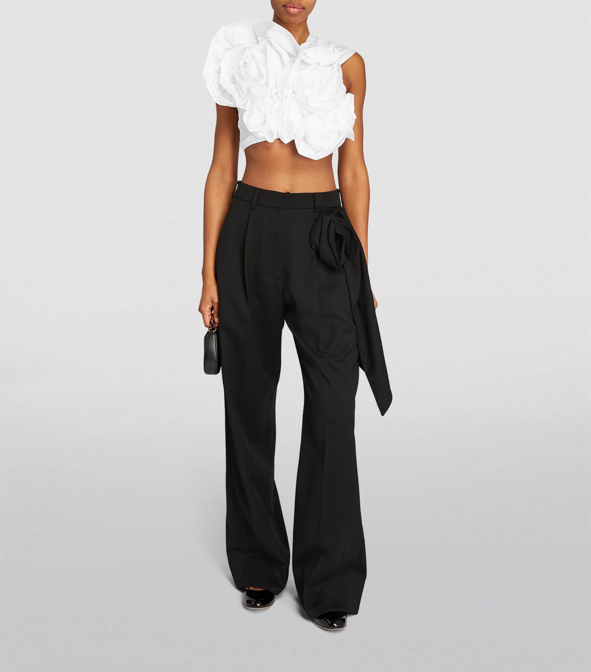 Womens Simone Rocha black Tailored Wide-Leg Trousers