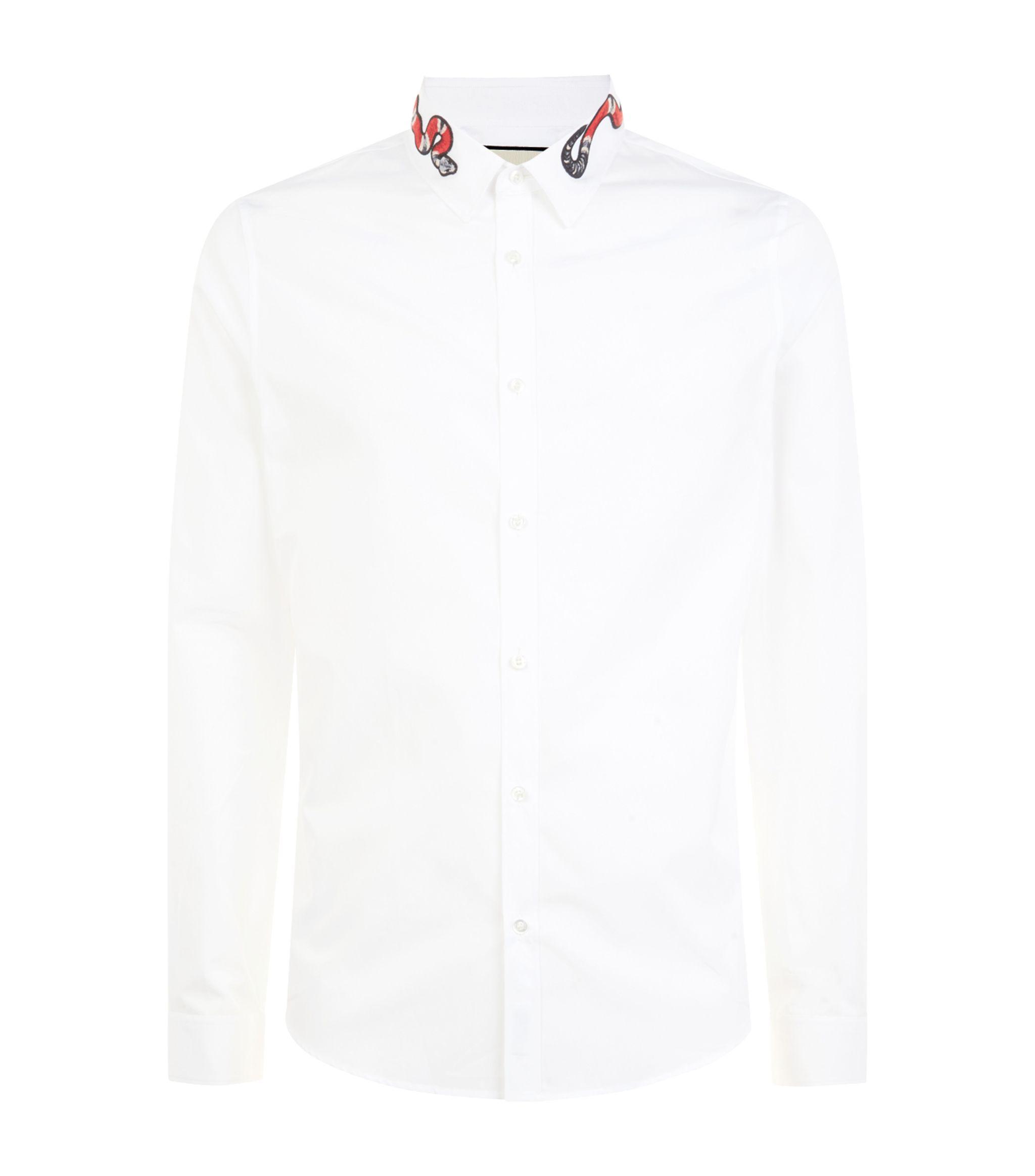Gucci Duke Snake Collar Shirt In White For Men Lyst