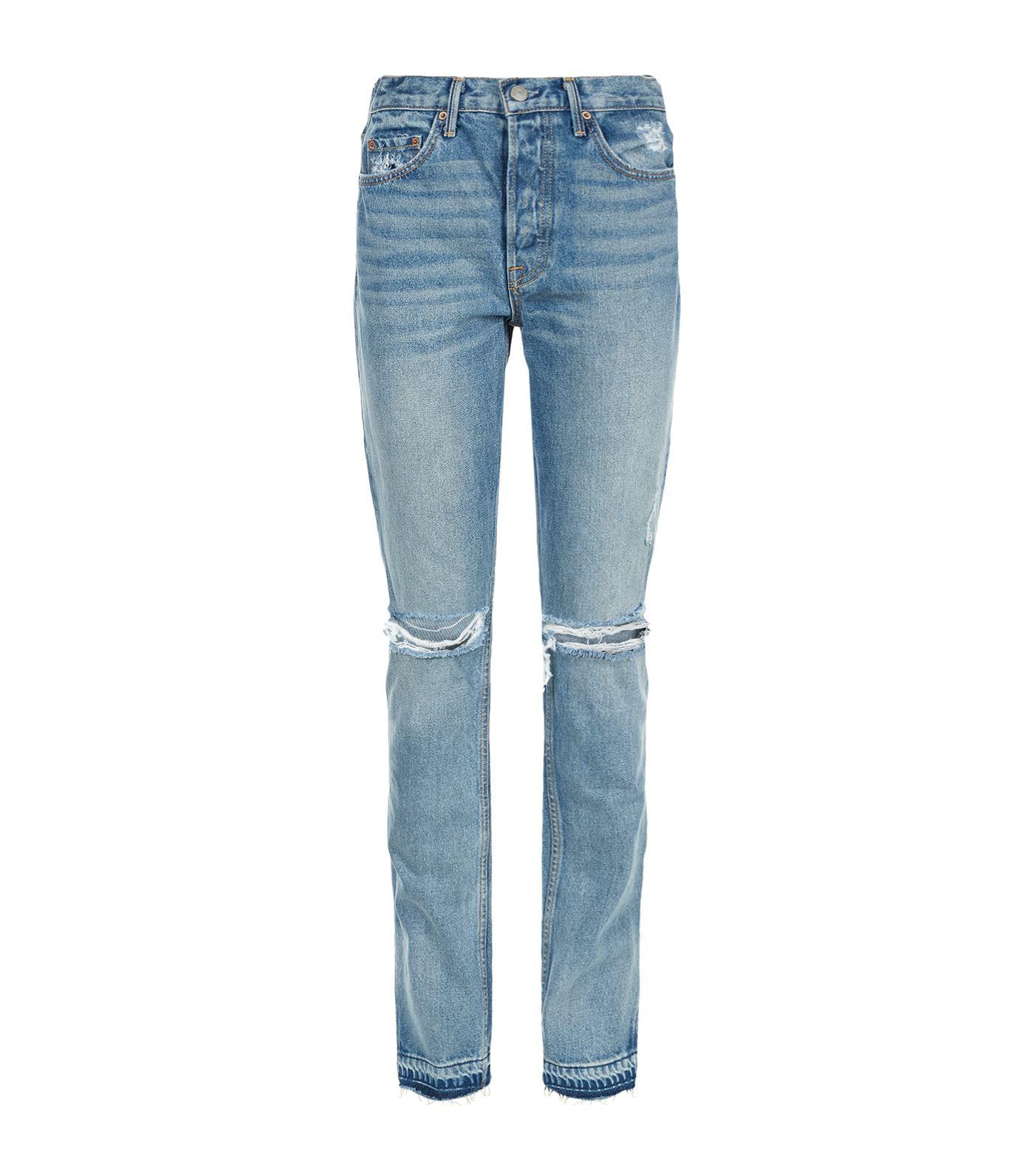 GRLFRND Denim Natalia Split Hem Jeans in Blue - Lyst