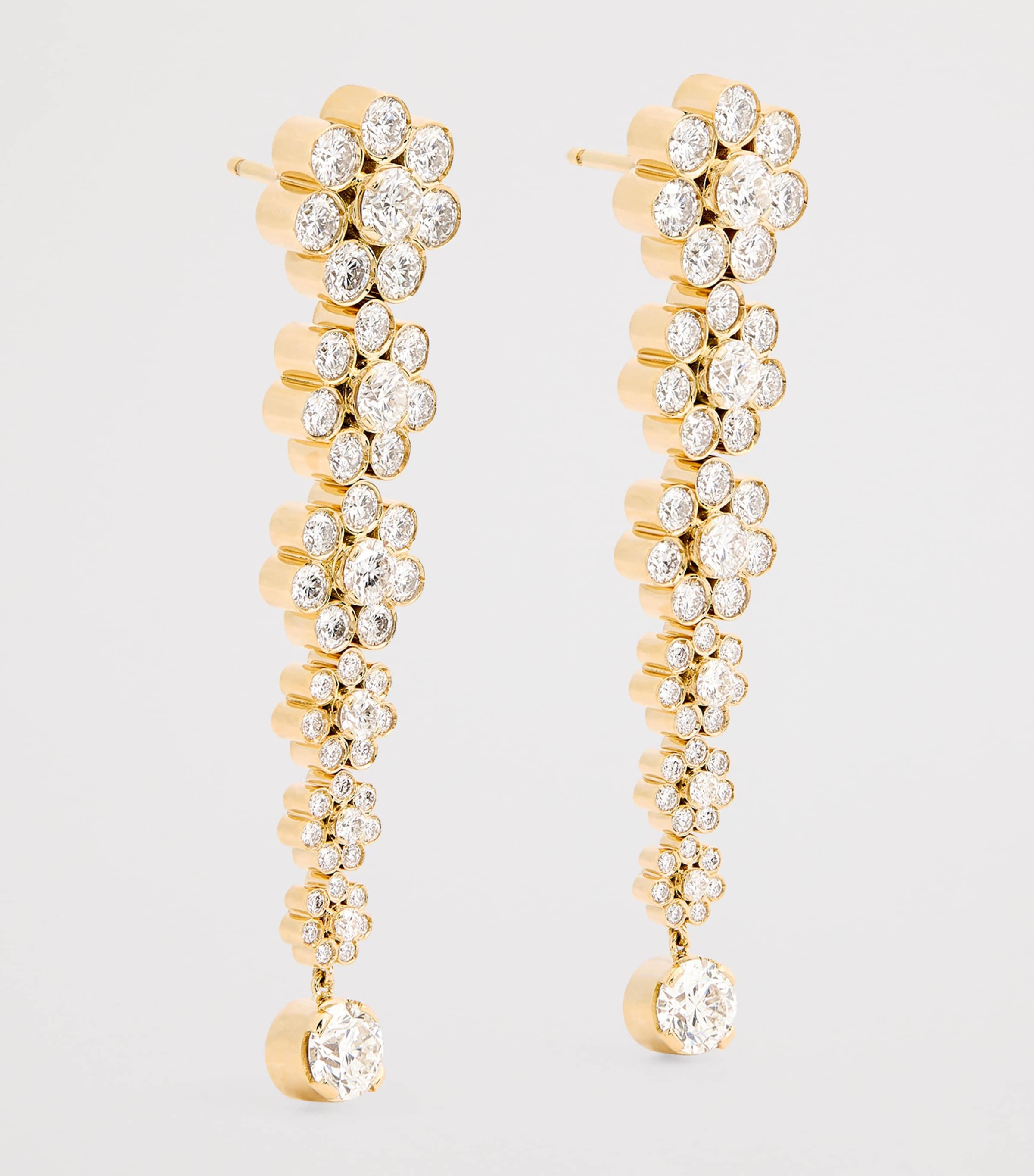 Sophie Bille Brahe And Diamond Fontaine De Fleurs Earrings in