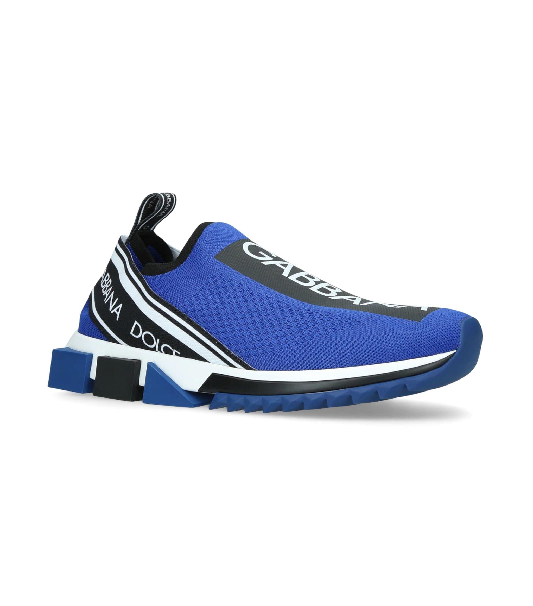 Dolce & Gabbana Leather Sorrento Sneakers in Blue for Men - Lyst