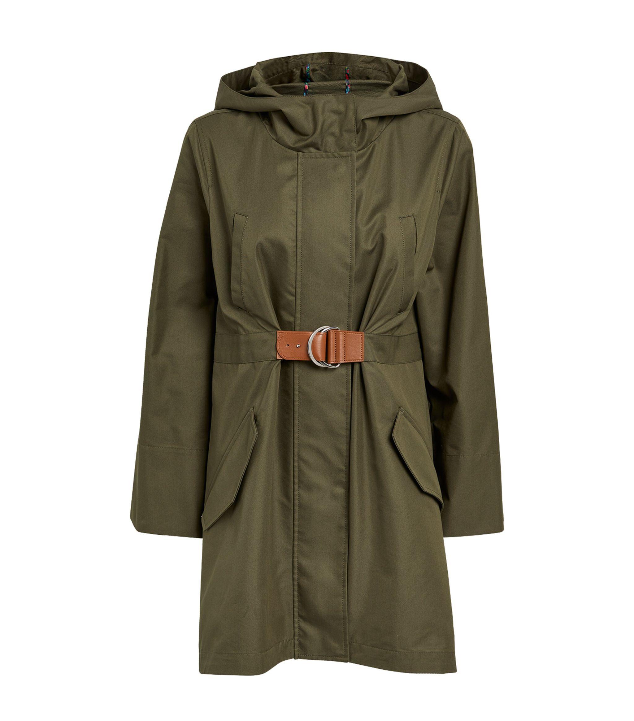 MAX&Co. Belted Trench Coat in Green | Lyst