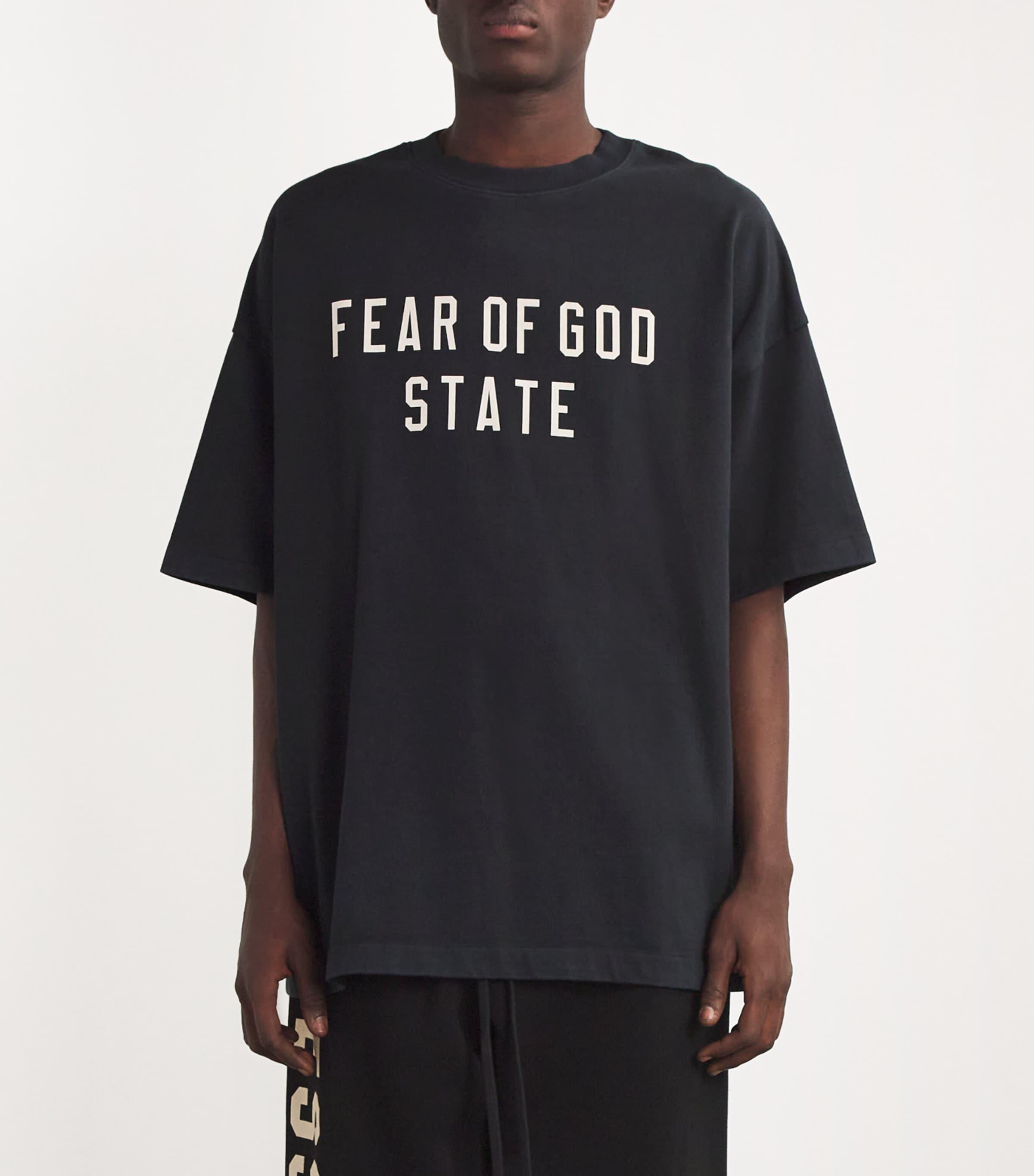 FEAR OF GOD STATE Tシャツ size L Fear Of God Oversized Logo State T-Shirt in Black for Men | Lyst