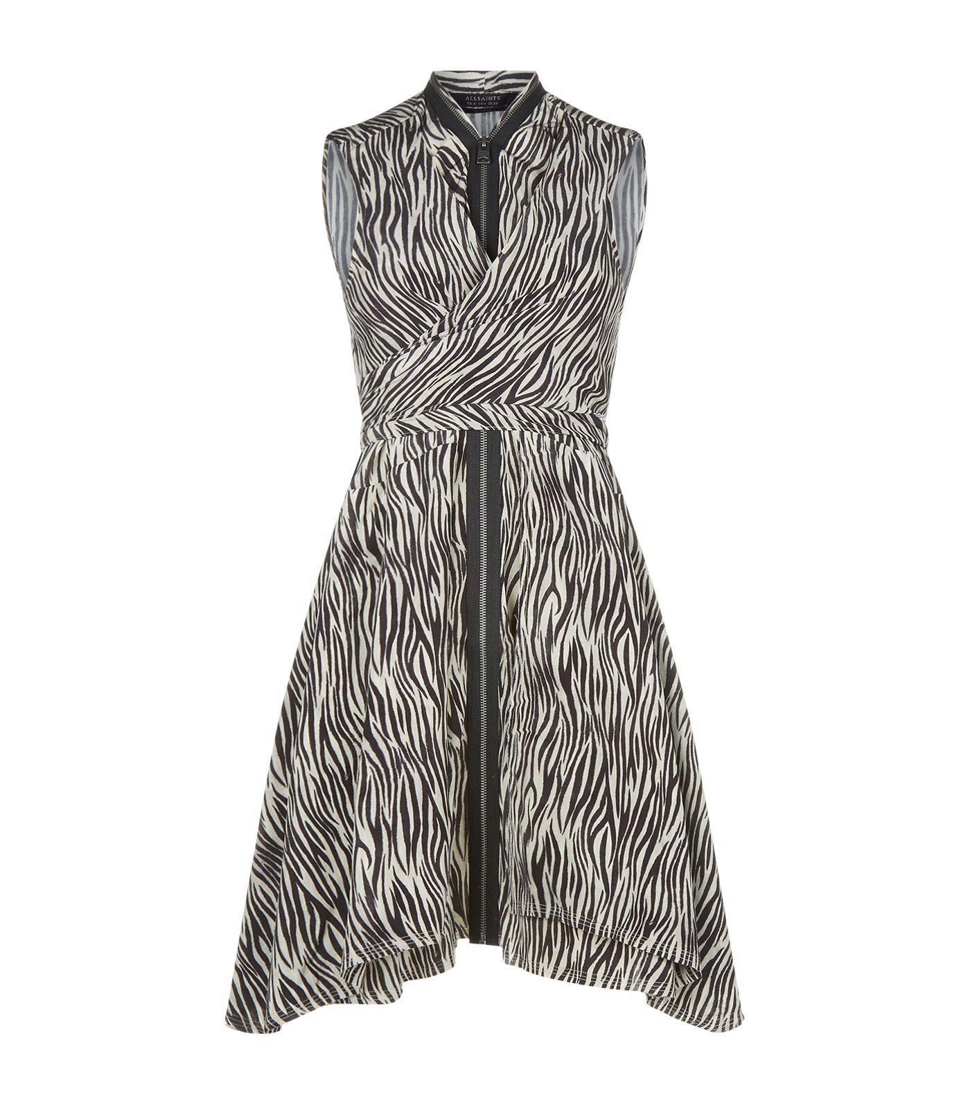 all saints zebra dress