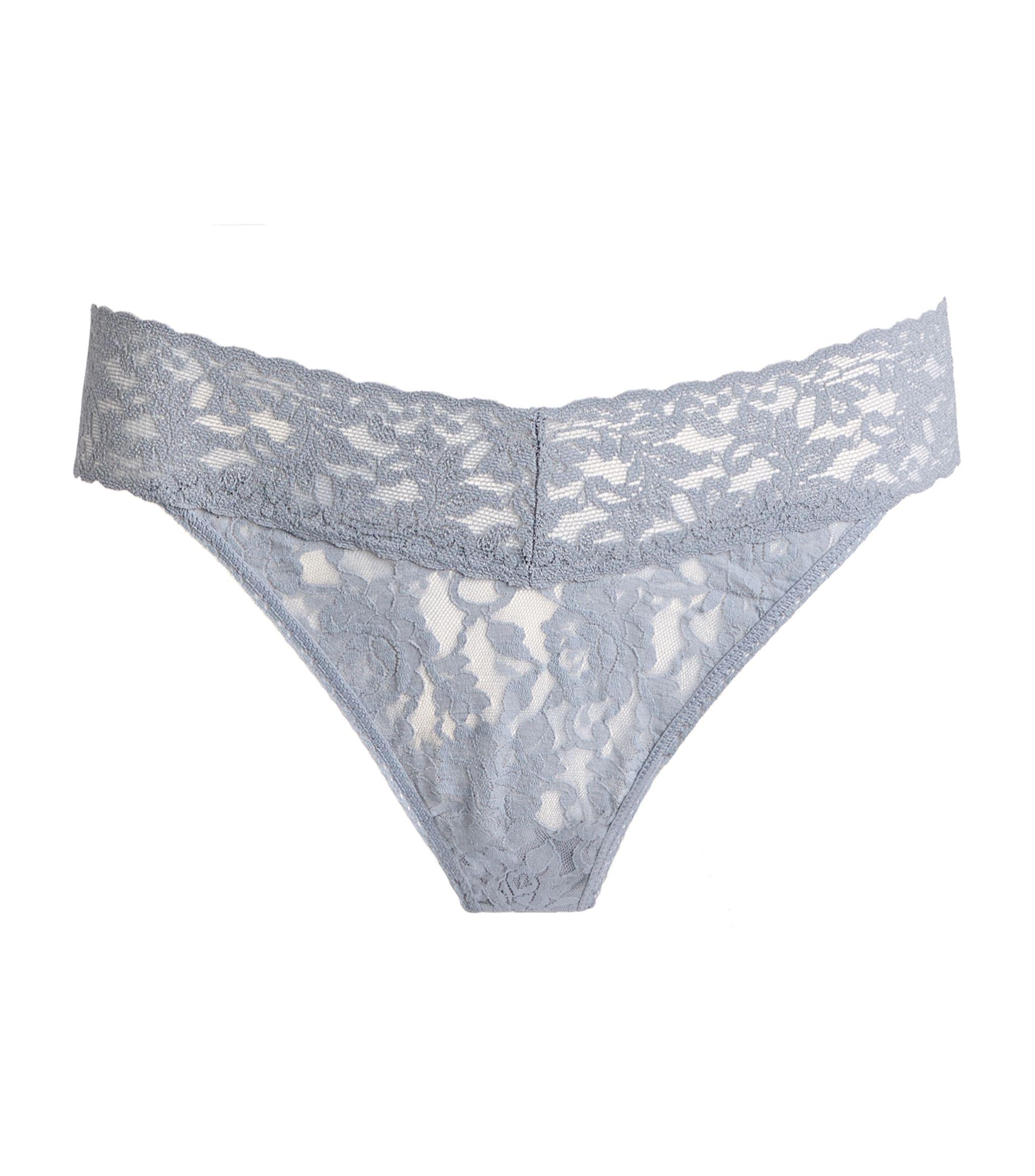 Hanky Panky Lace Original Rise Thong in Gray Lyst