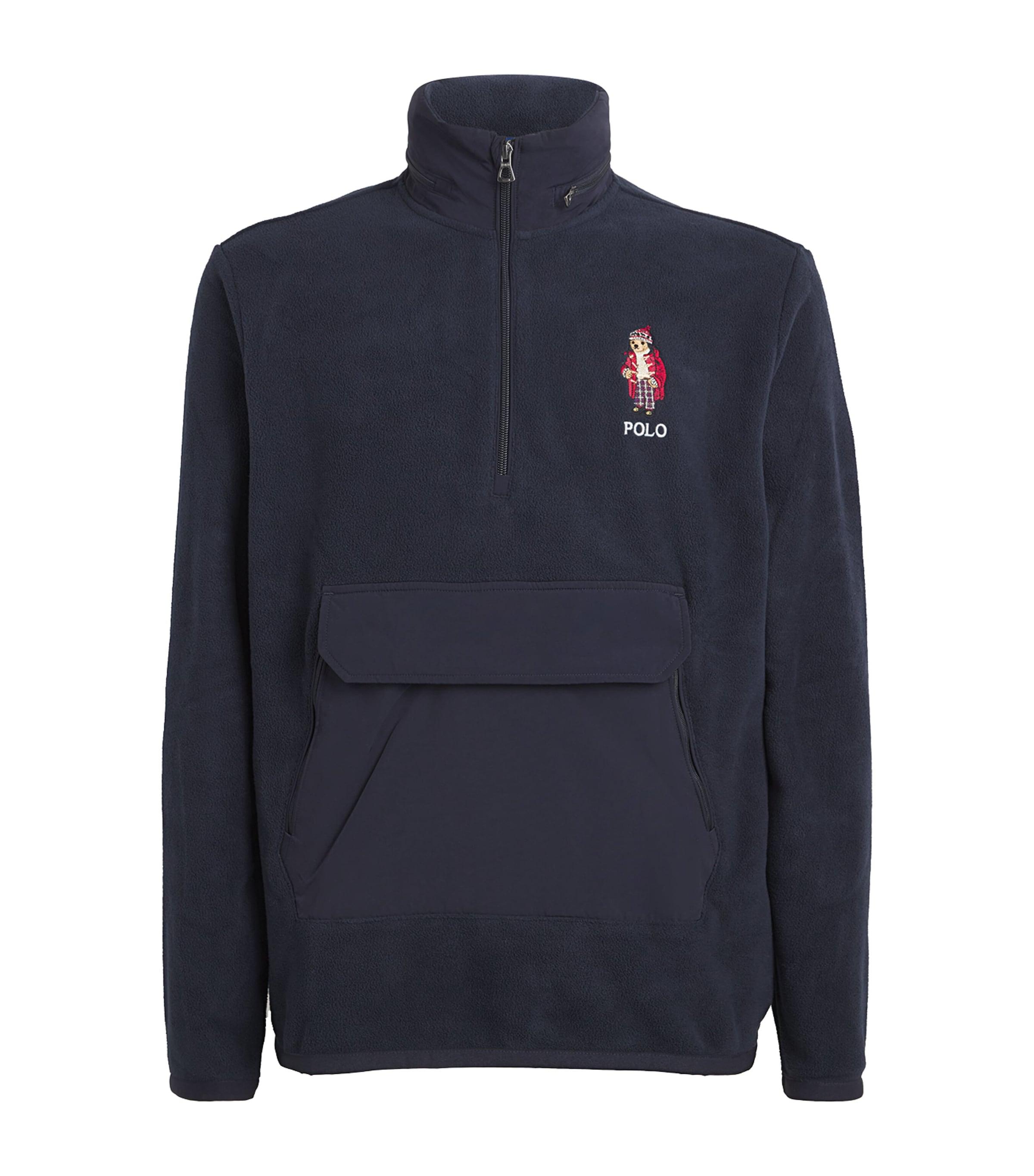 Ralph Lauren Hybrid Polo Bear Hood Detail Hoodie in Blue for Men Lyst UK