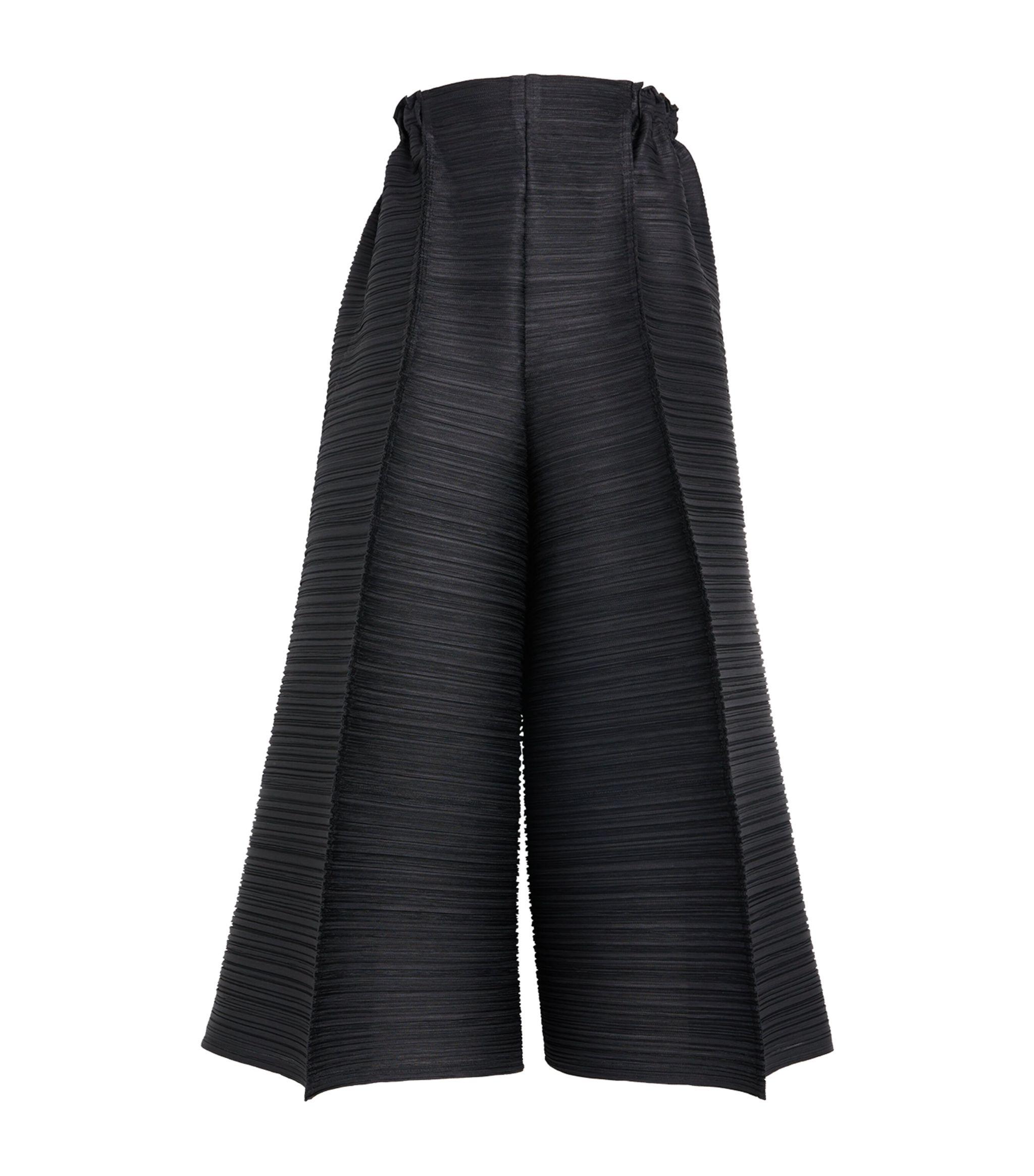 Pleats Please Issey Miyake Thicker Bounce Trousers in Black