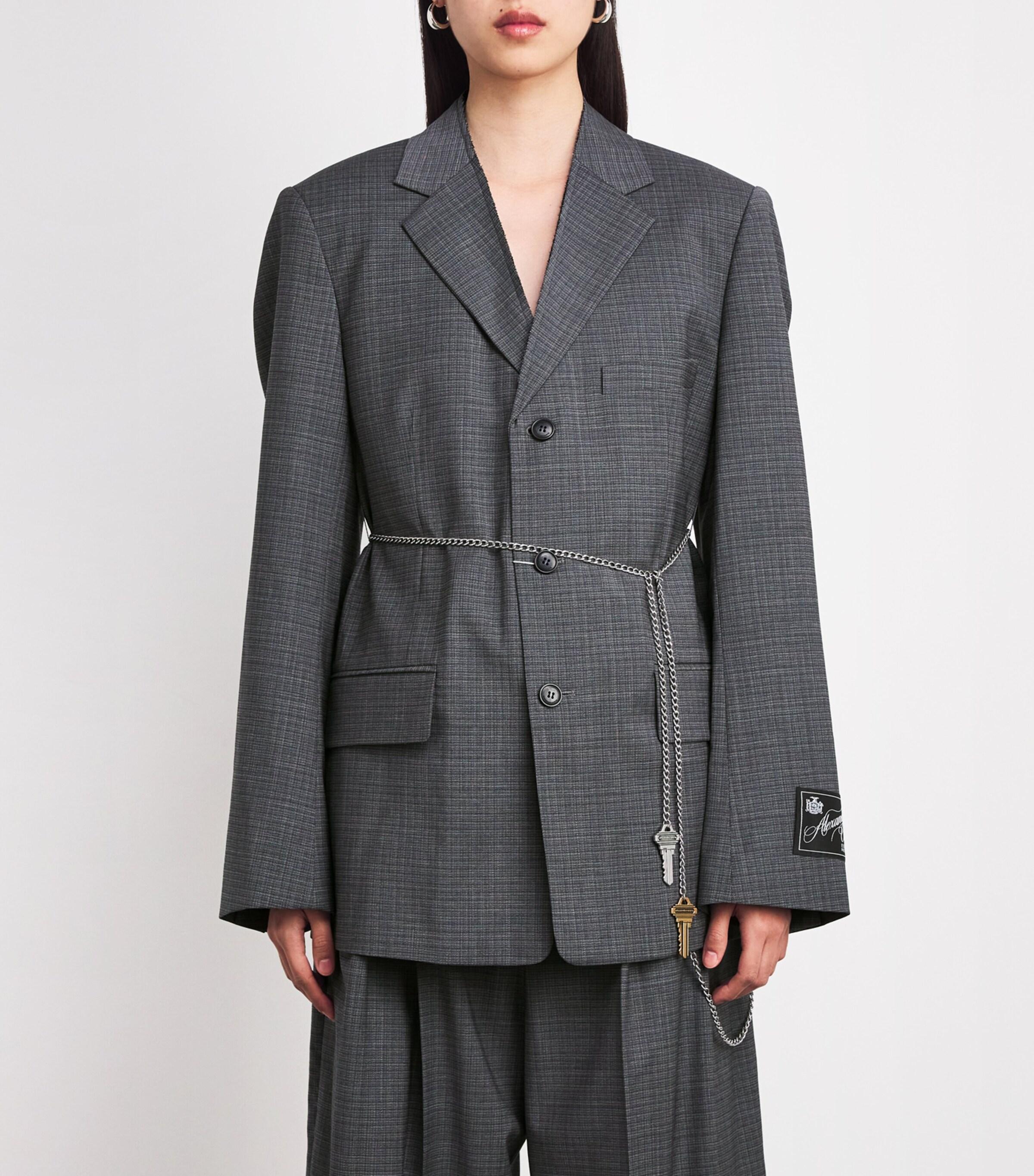 【関税込み】Alexander Wang グレー ハイウエスト トラウザーズ alexanderwang アレキサンダーワング デニム オーバーサイズ