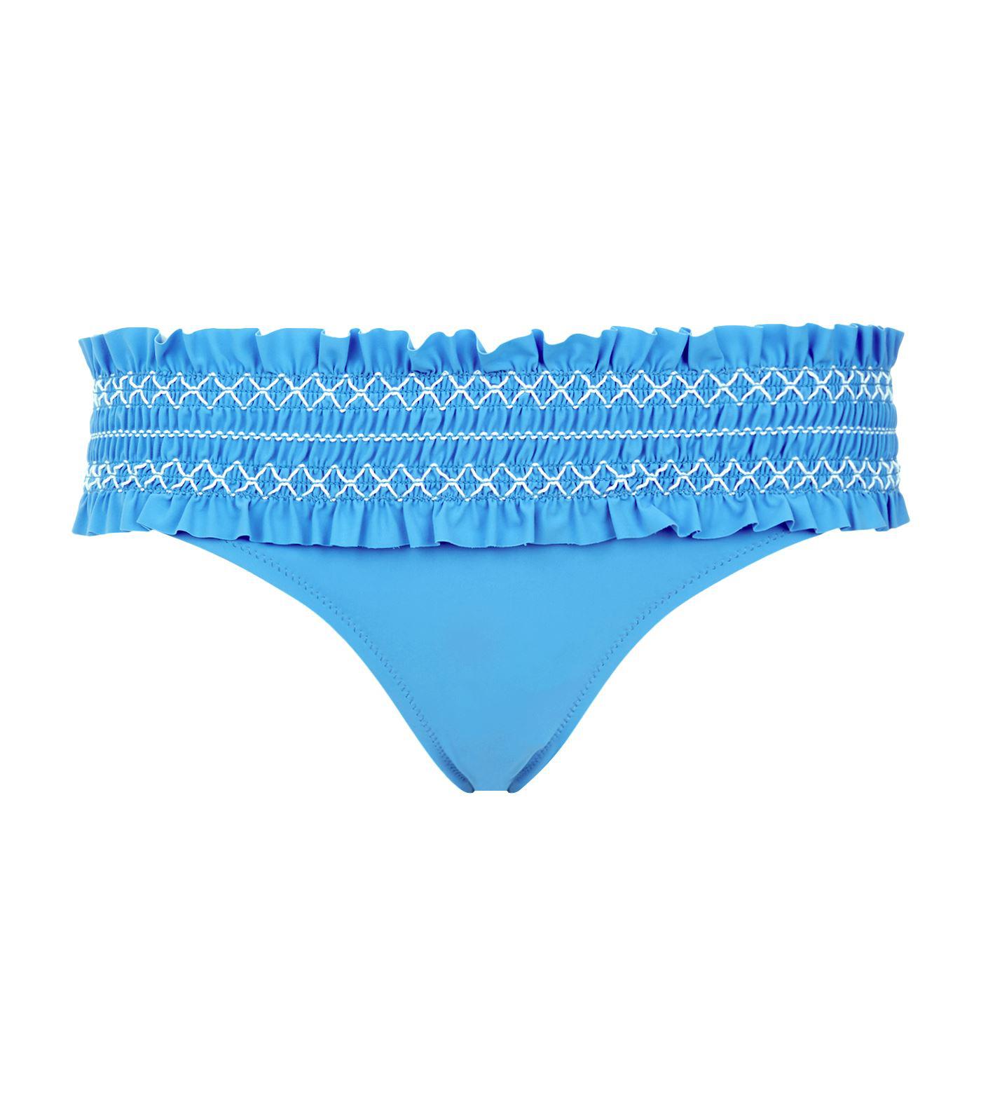 smocked bikini bottoms