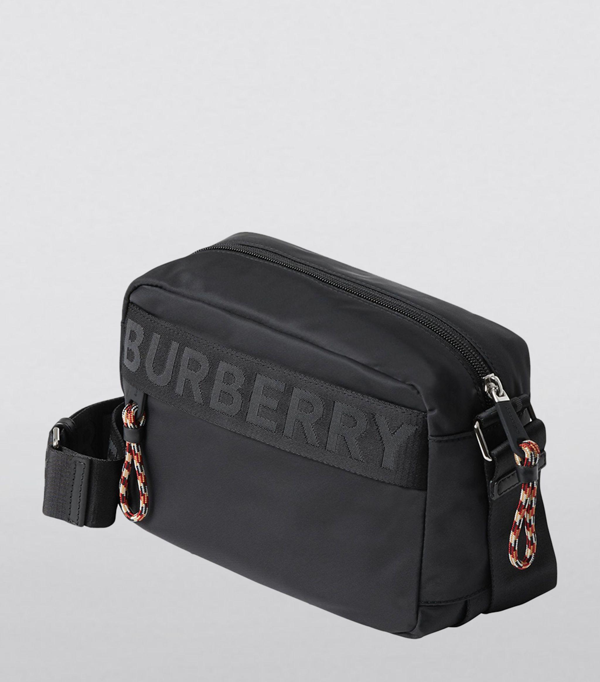 Burberry Logo Detail Nylon Crossbody Bag in Black for Men