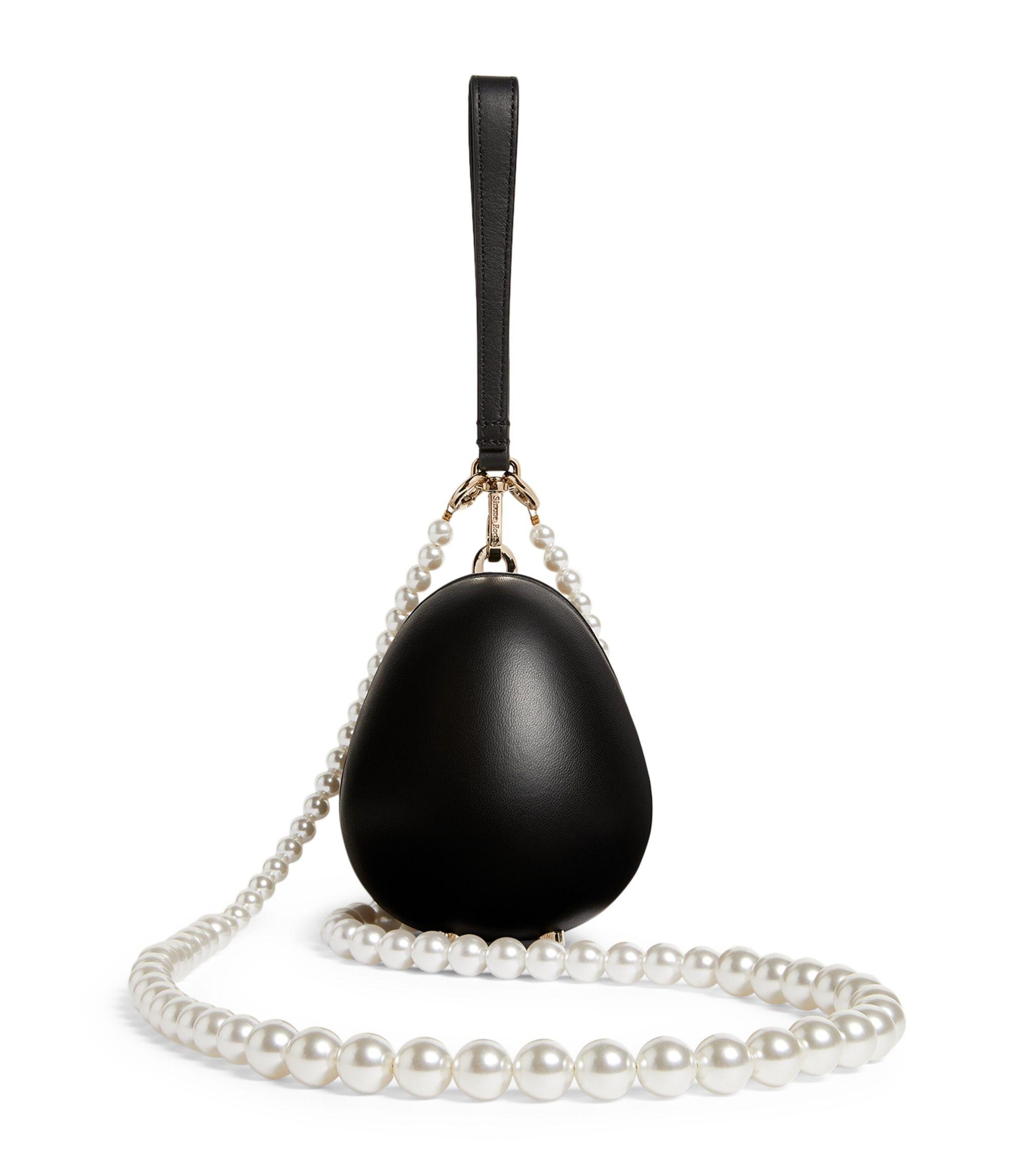Simone Rocha Micro Leather Egg Cross-body Bag in Black | Lyst