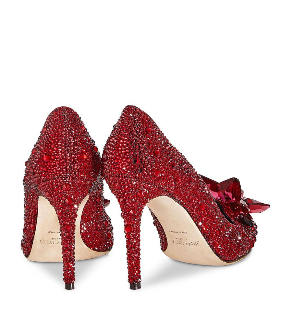 jimmy choo red crystal shoes