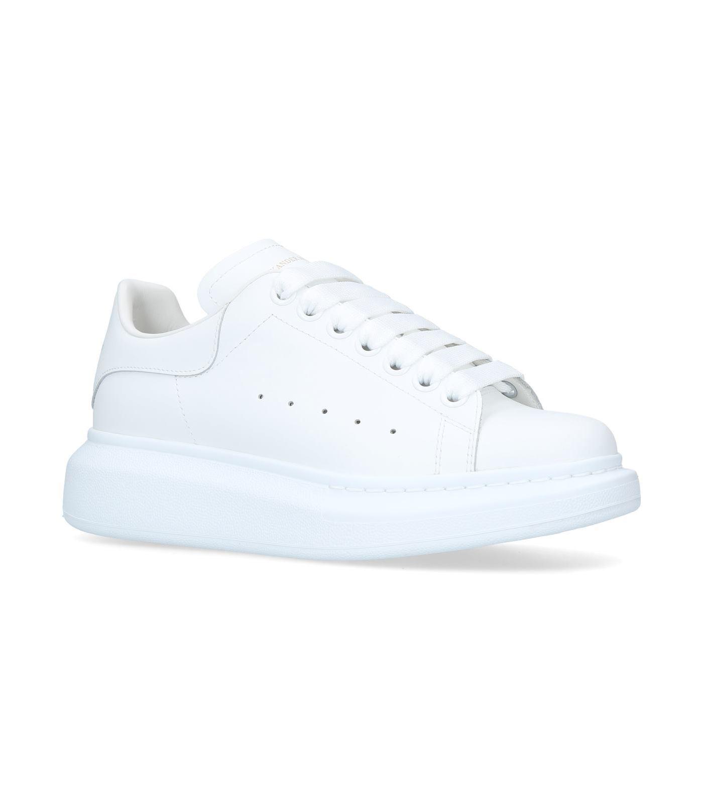 alexander mcqueen leather runway sneakers