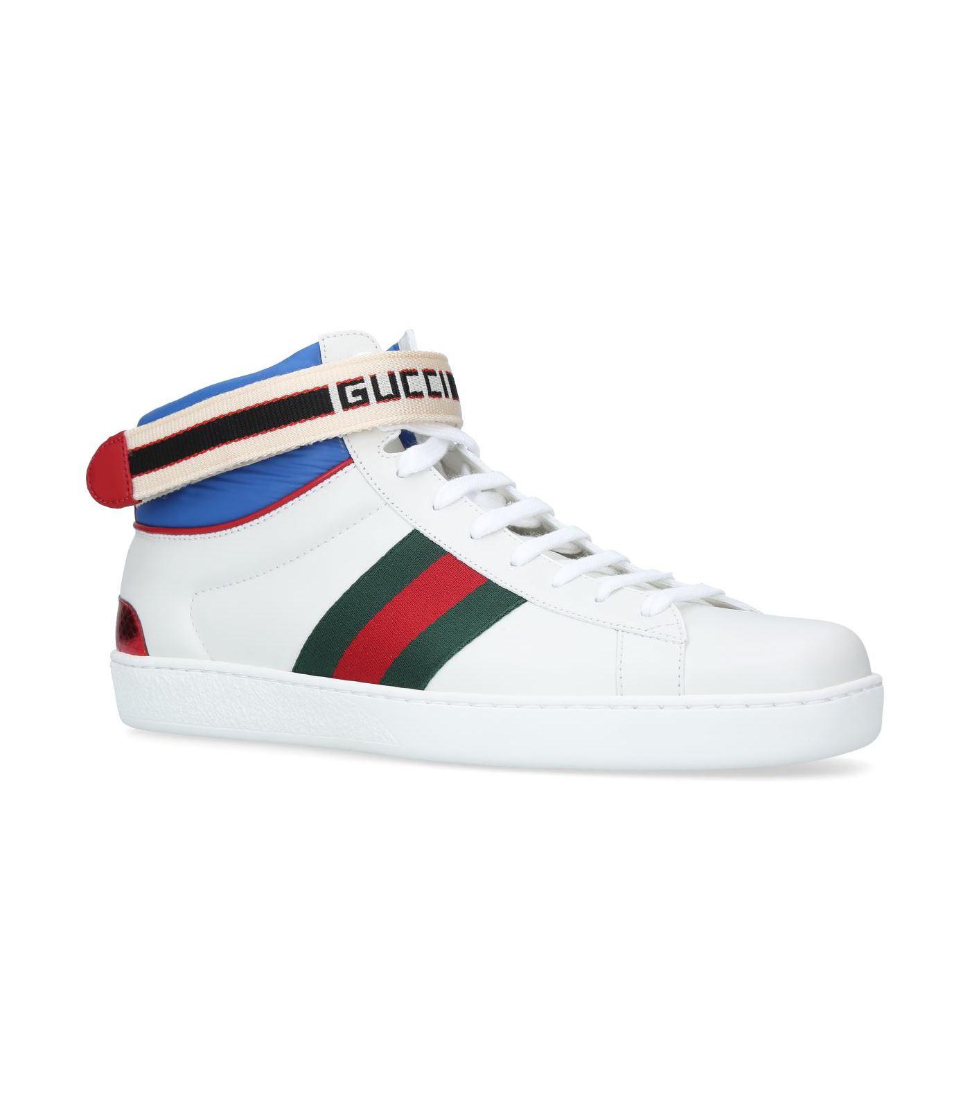 Gucci Ace High-top Sneakers in White for Men - Lyst