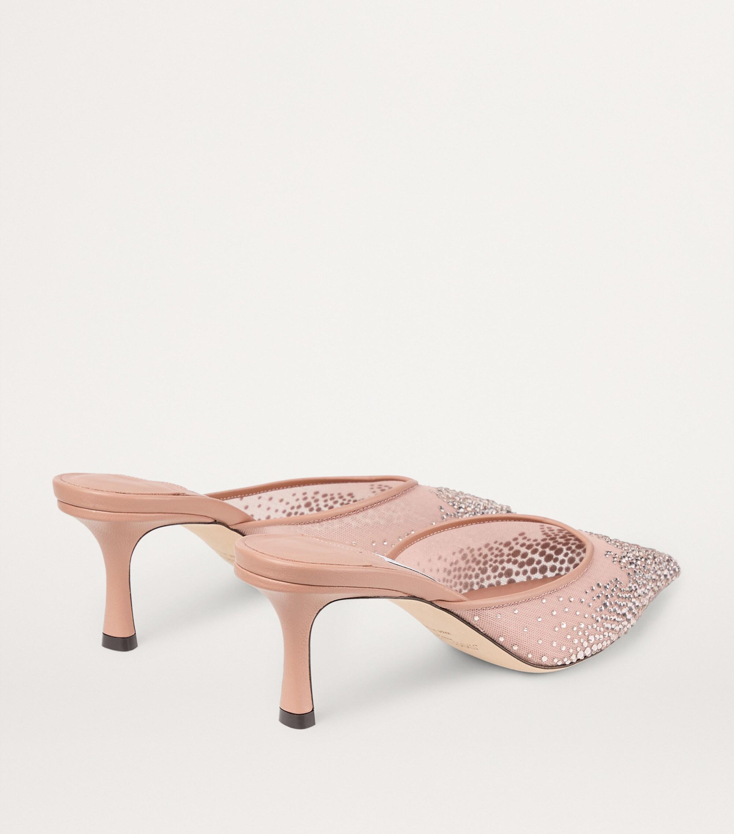 関税・送料込み【JIMMY CHOO】Vivi embellished mesh mules Vivi 65 | Black Crystal Mesh Mules | JIMMY CHOO