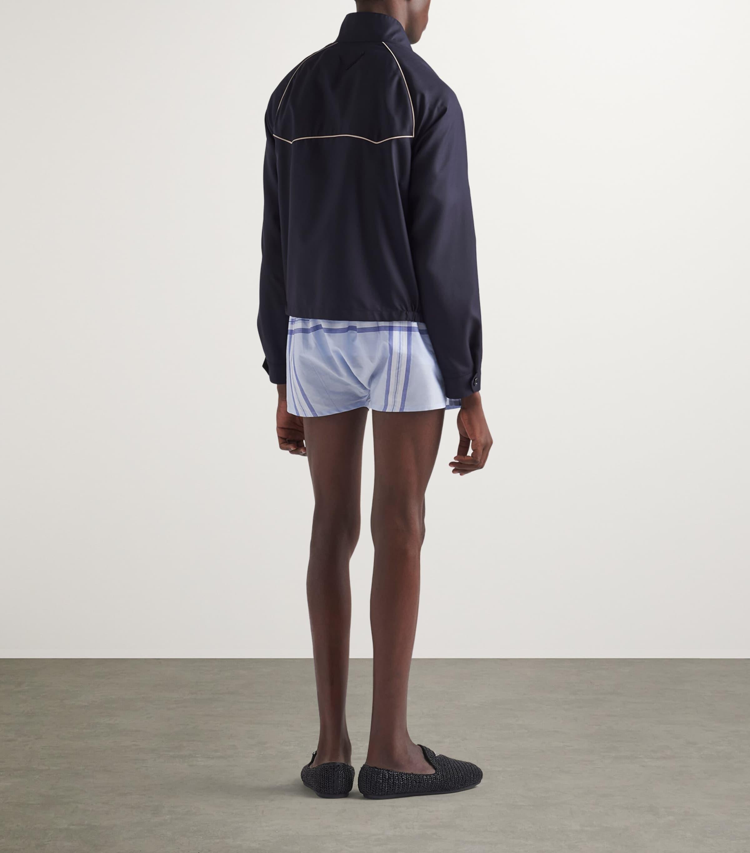 Track Jacket Prada Tracksuit Blue Prada Wool-Silk Track Jacket In