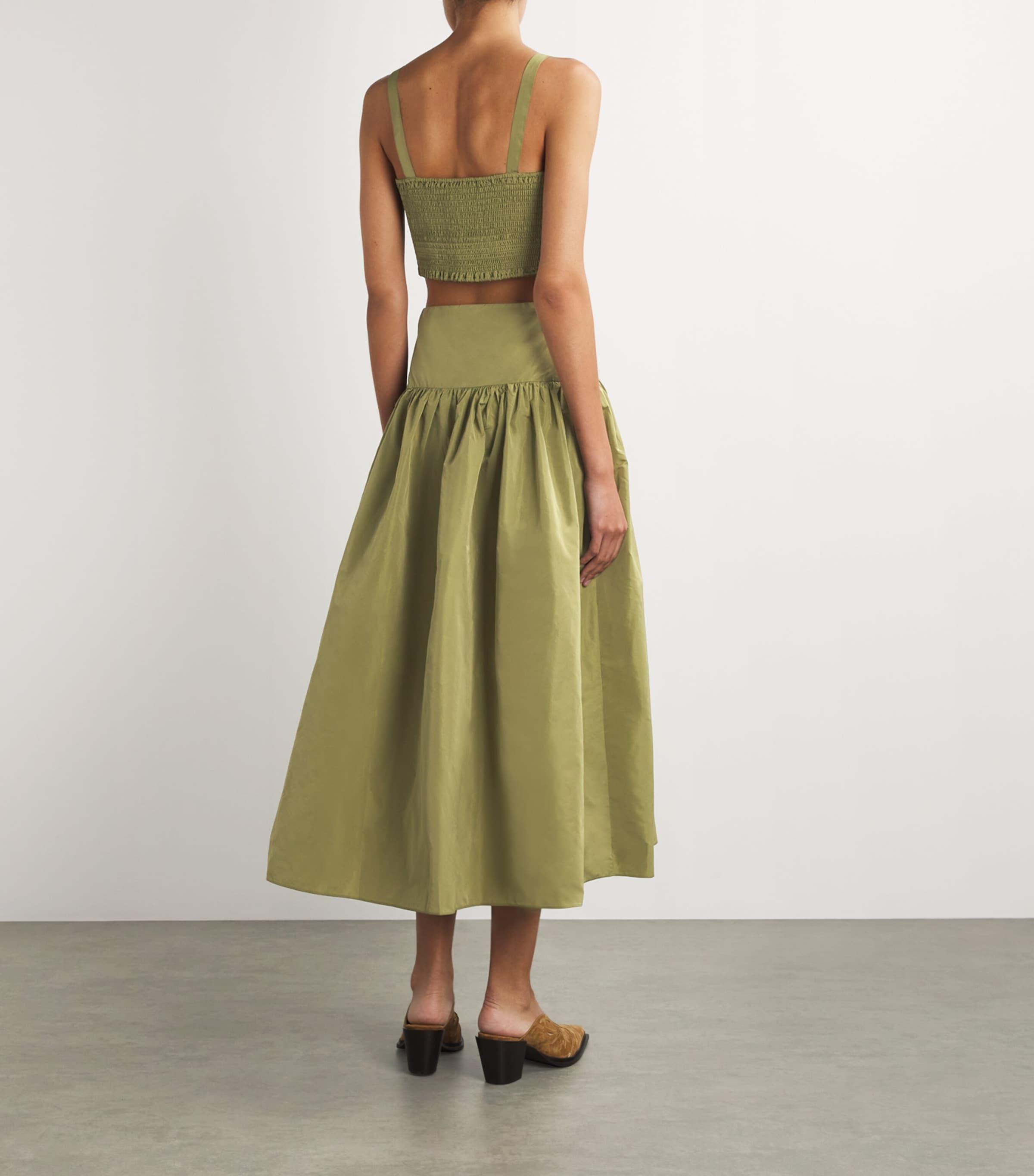 maje paris Cutout shirred taffeta dress