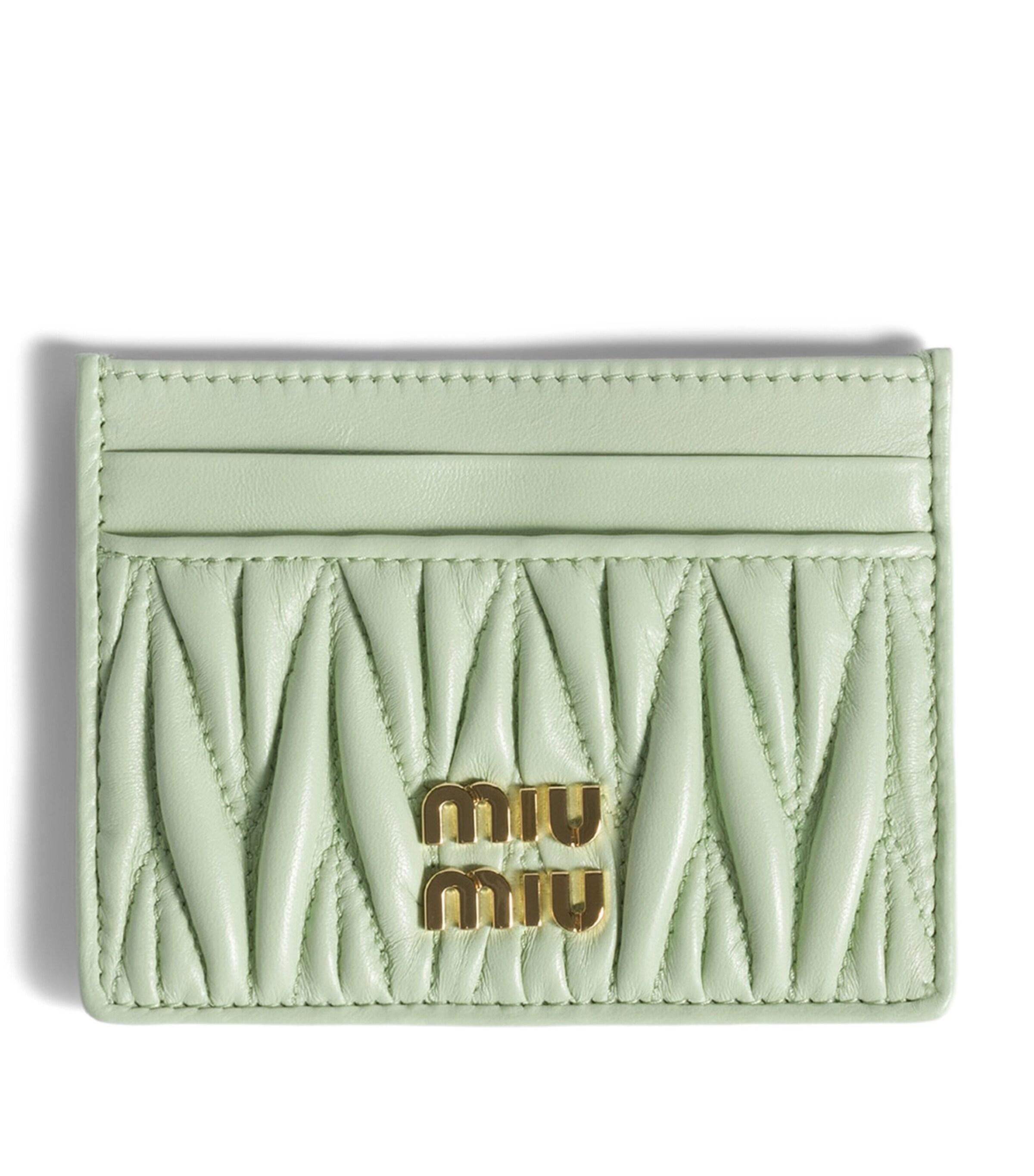 小物 miu miu leather wallet dark green 小物 miu miu leather wallet dark green Authentic Miu Miu