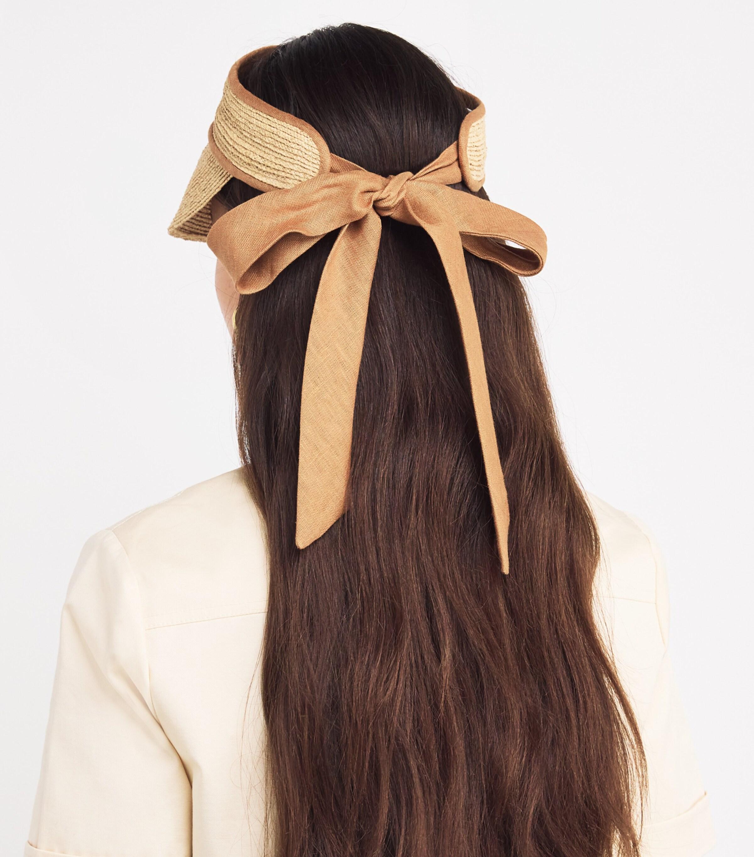 Lack of Color Raffia-Linen Visor in White | Lyst display picture 2