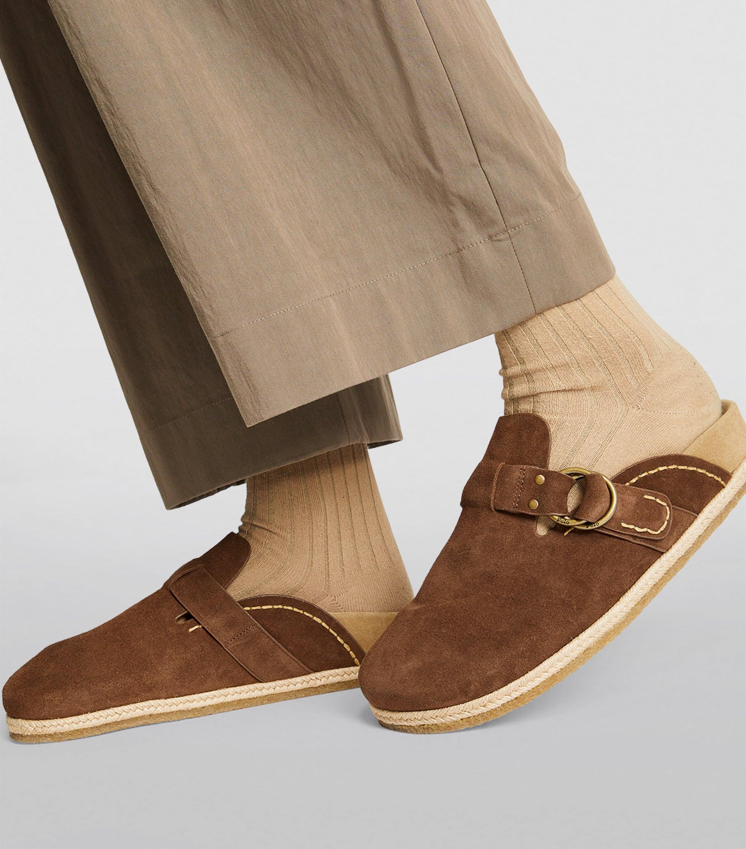 Polo Ralph Lauren Suede Turbach Clogs in Brown for Men | Lyst