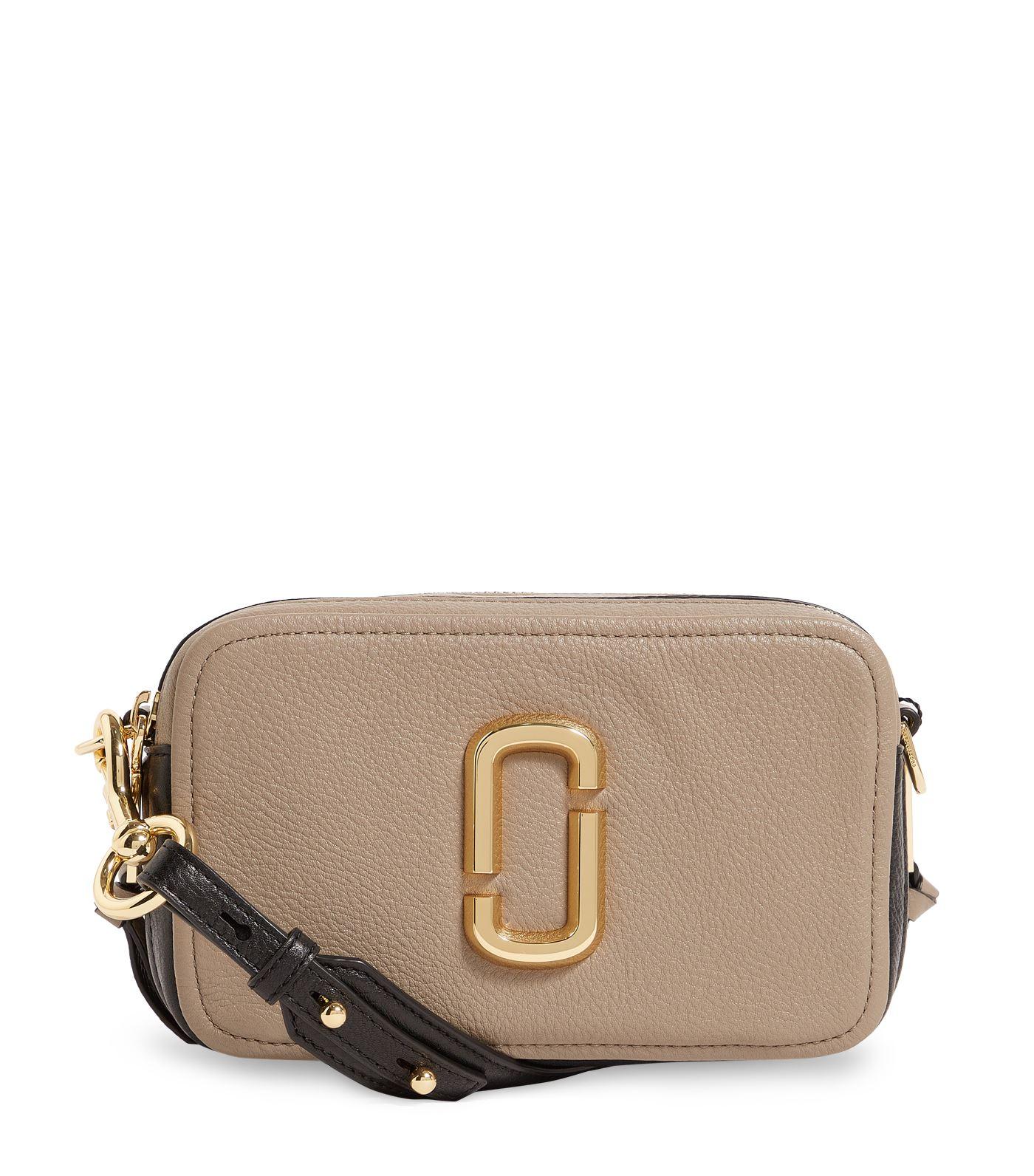 Marc Jacobs Leather Softshot Cross Body Bag in Beige (Natural) - Lyst