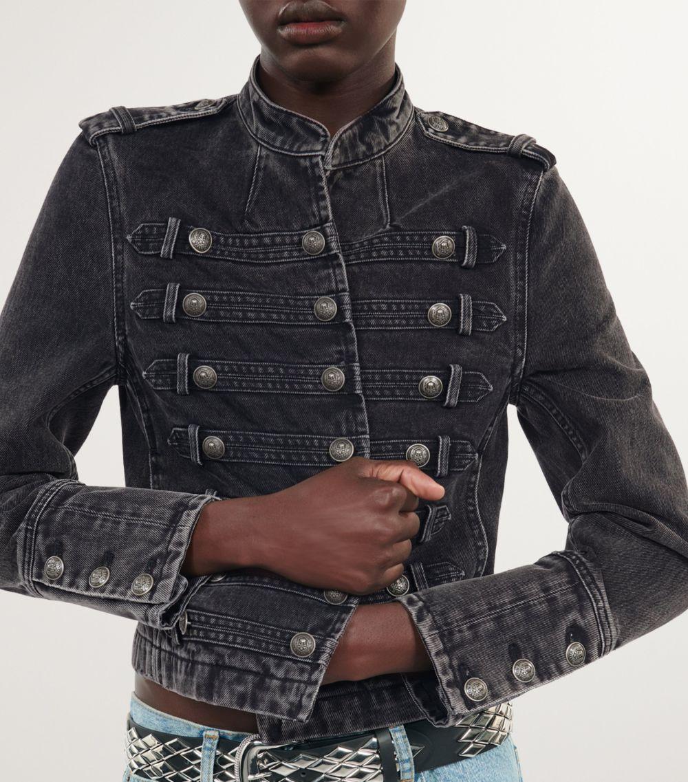 The Kooples Officer-Style Denim Jacket in Blue Lyst