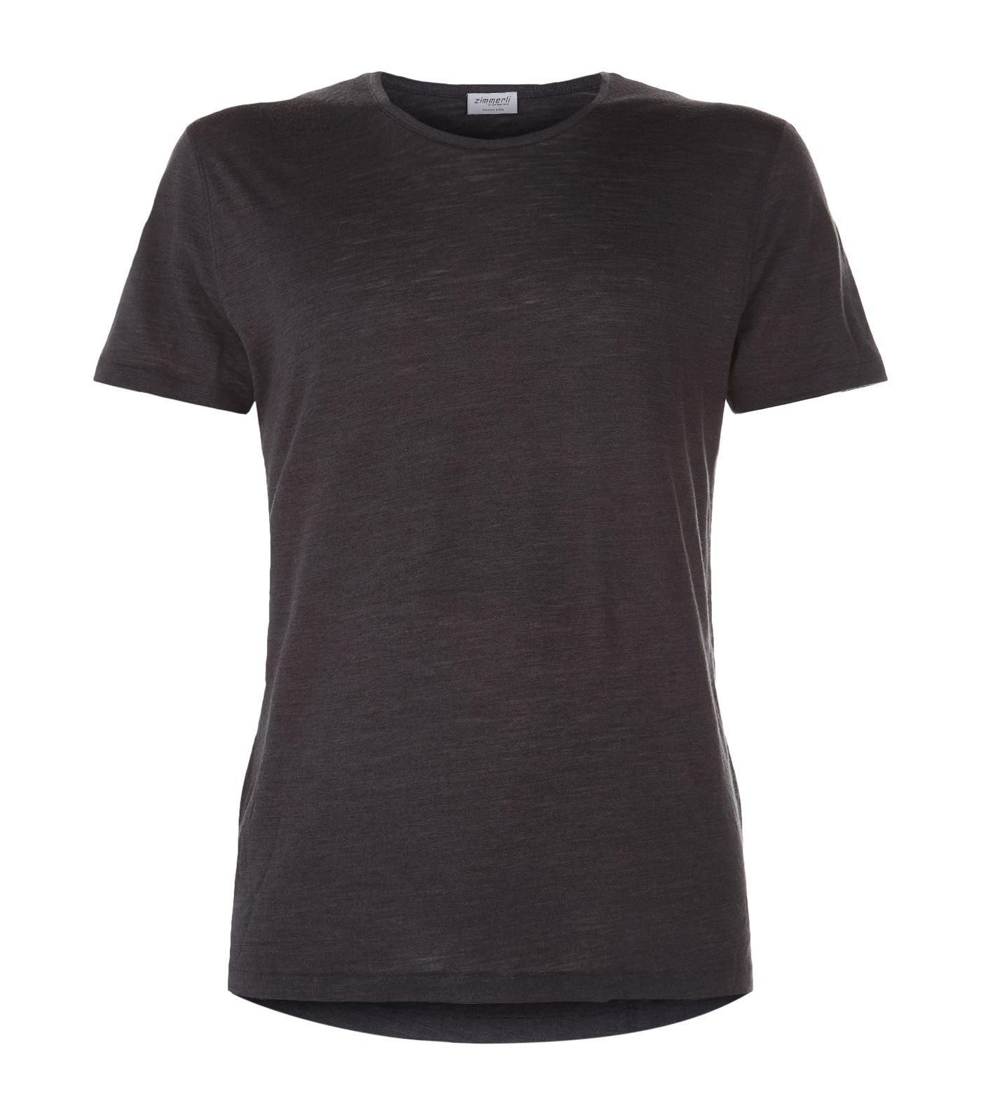 Zimmerli Wool Thermal T-shirt in Grey (Gray) for Men - Lyst