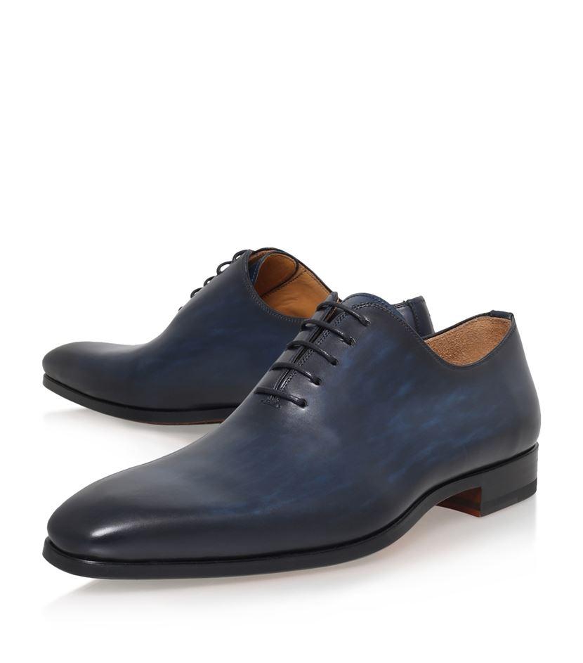 Magnanni Leather Wholecut Oxford Shoe in Blue for Men Lyst