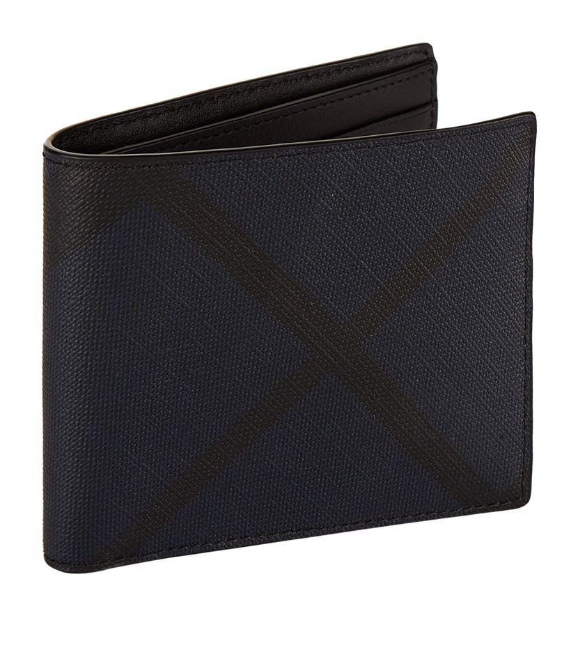 Burberry Smoke Check Billfold Wallet in Black for Men Lyst