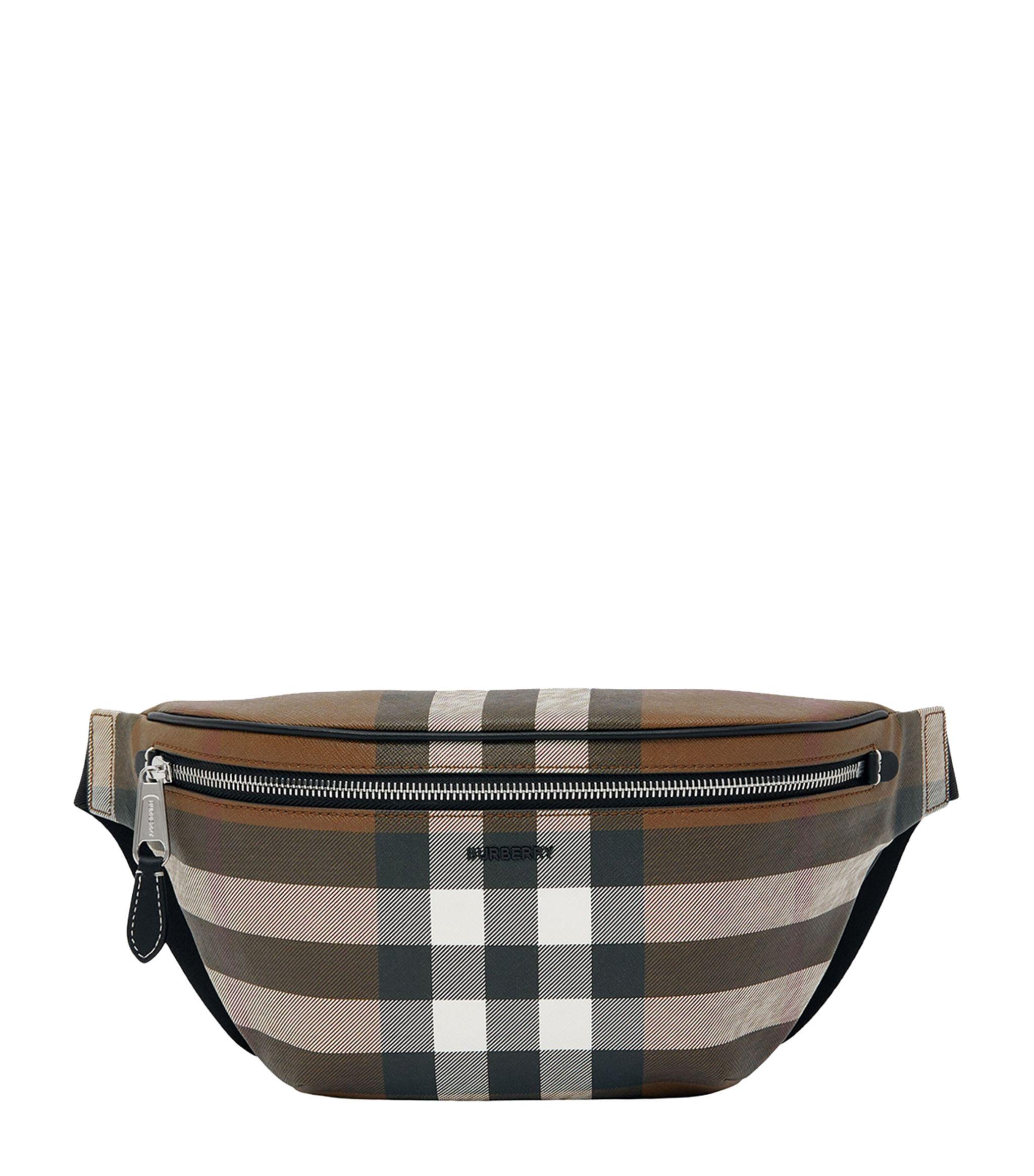 Burberry Cason Check Waist Bag in Brown for Men Lyst