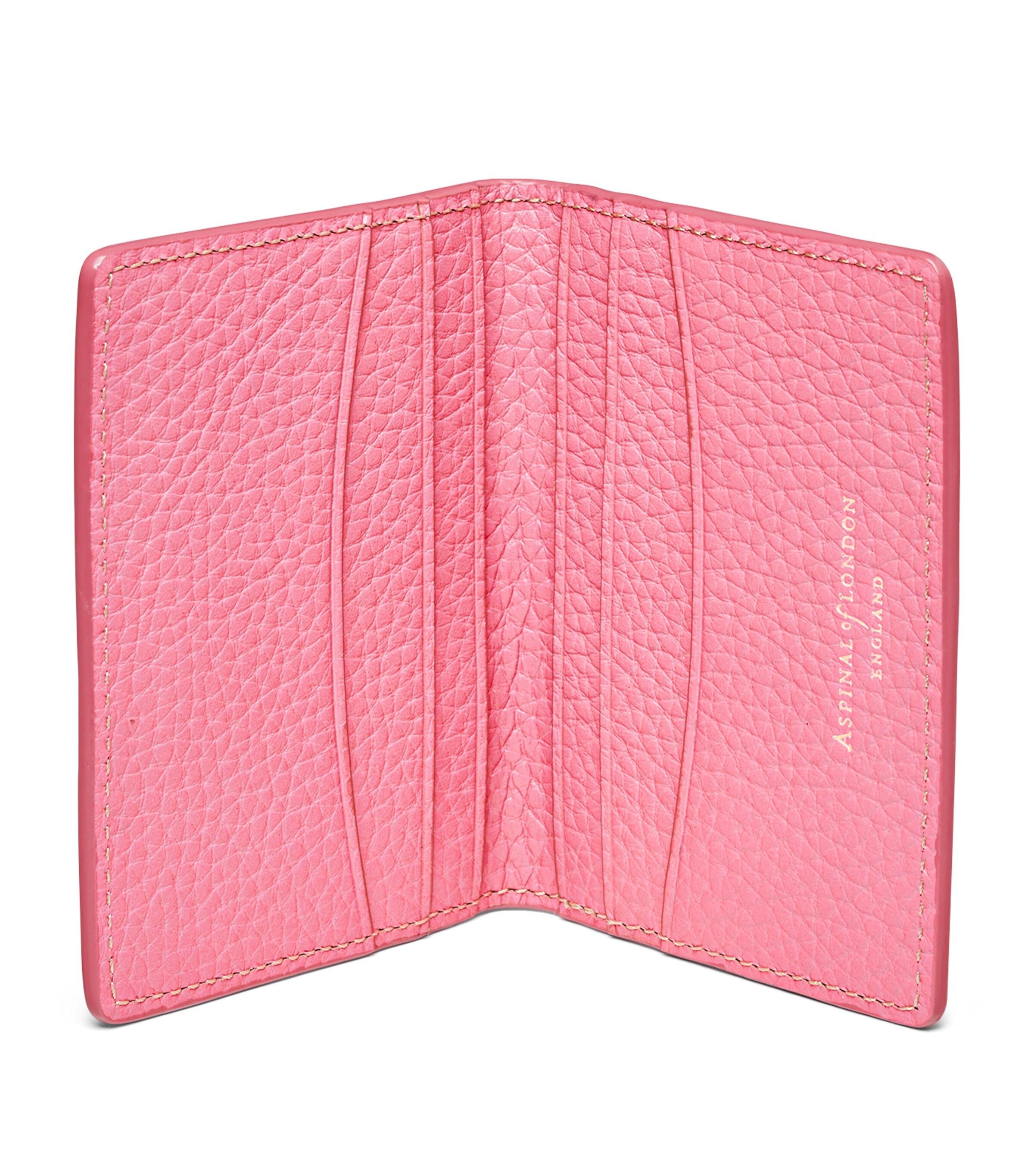 Aspinal of London Leather Bifold Card Holder in Pink Lyst UK