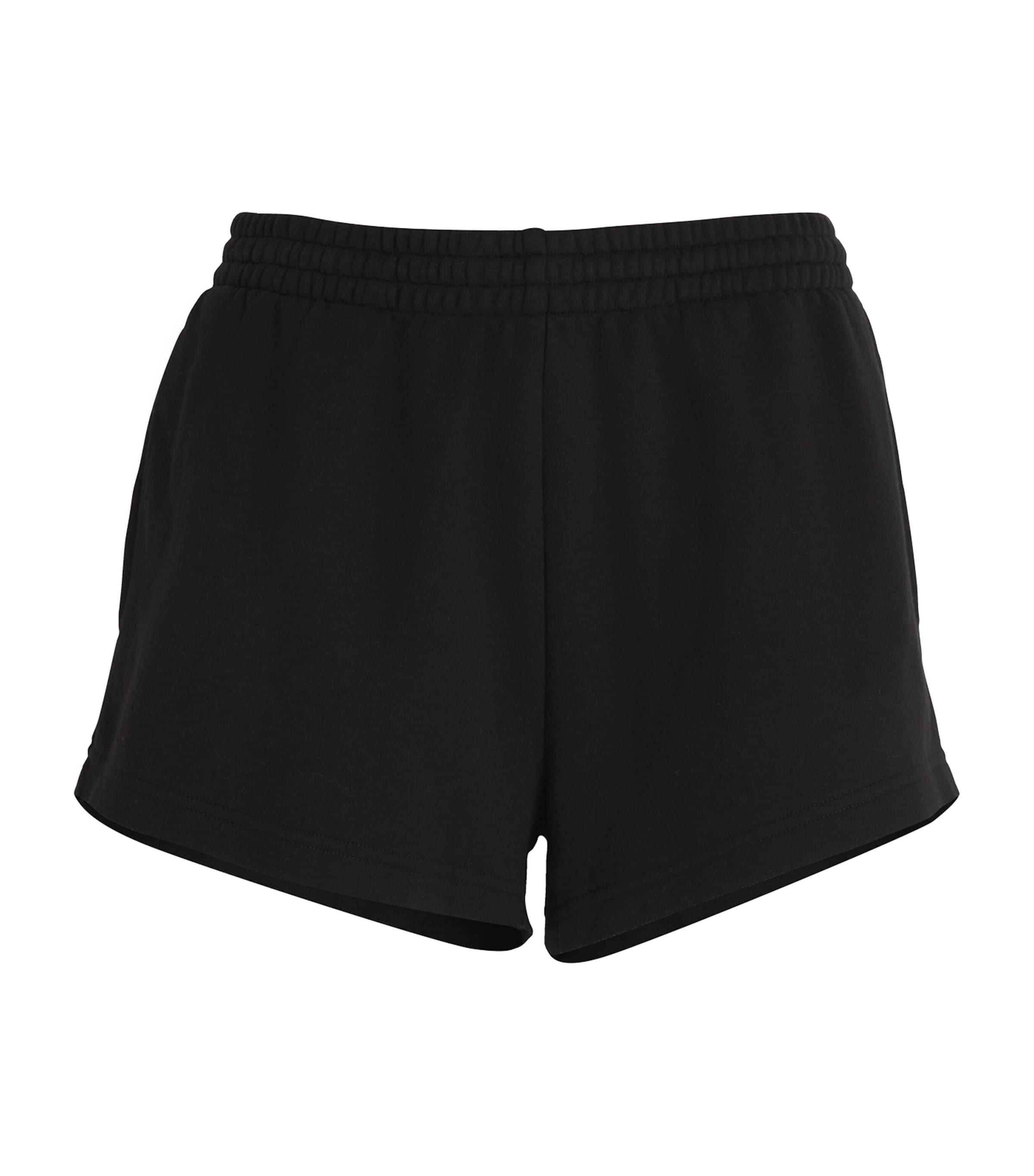 Skims Cotton Fleece Shorts in Black Lyst UK